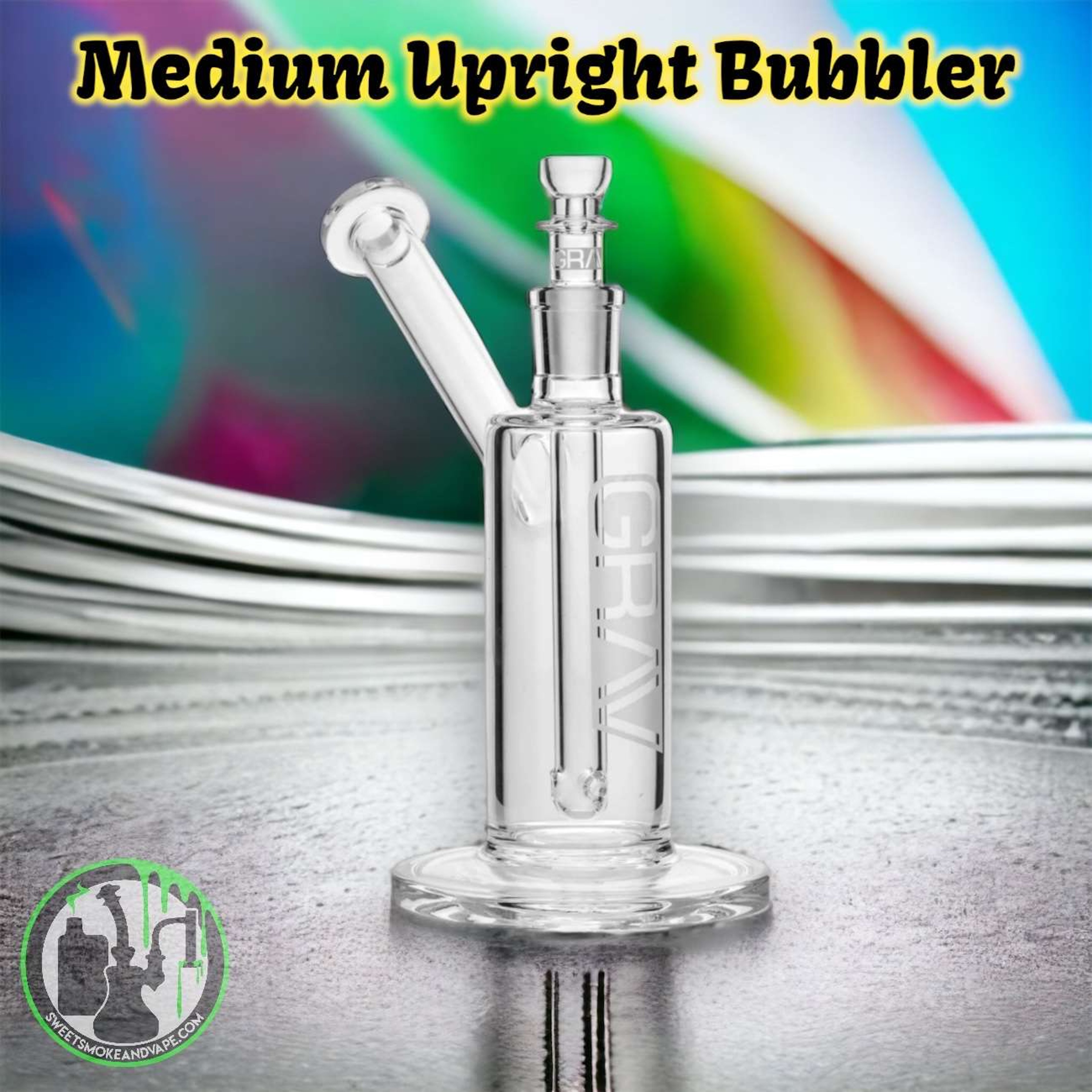 Grav - Medium Upright Bubbler (Clear) image 0