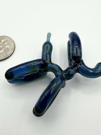 Preview pic of Blitzkriega Glass Blue Balloon Dog Pendant