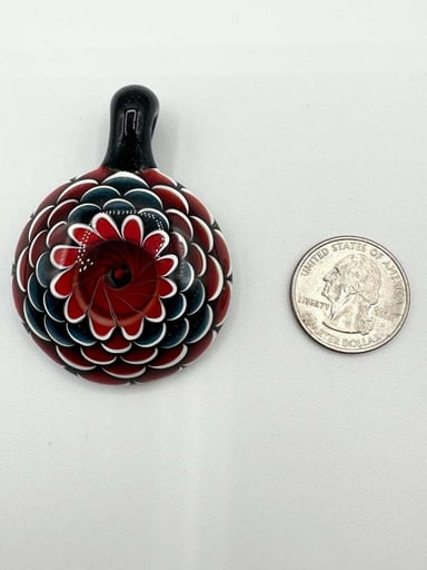 Preview pic of Juju Glass Red Dots Pendant