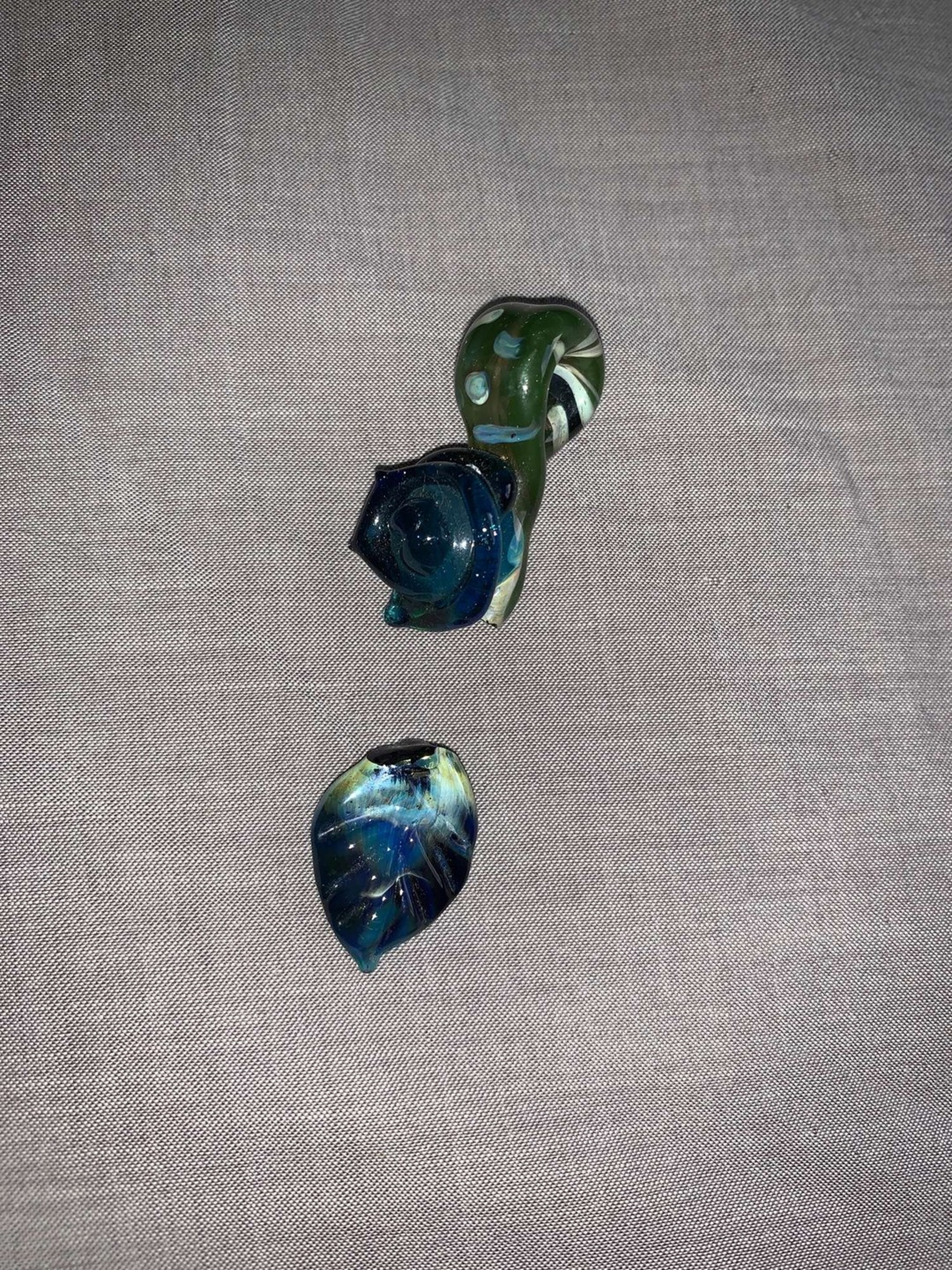 Blue Rose Pendant (Broken) image 0