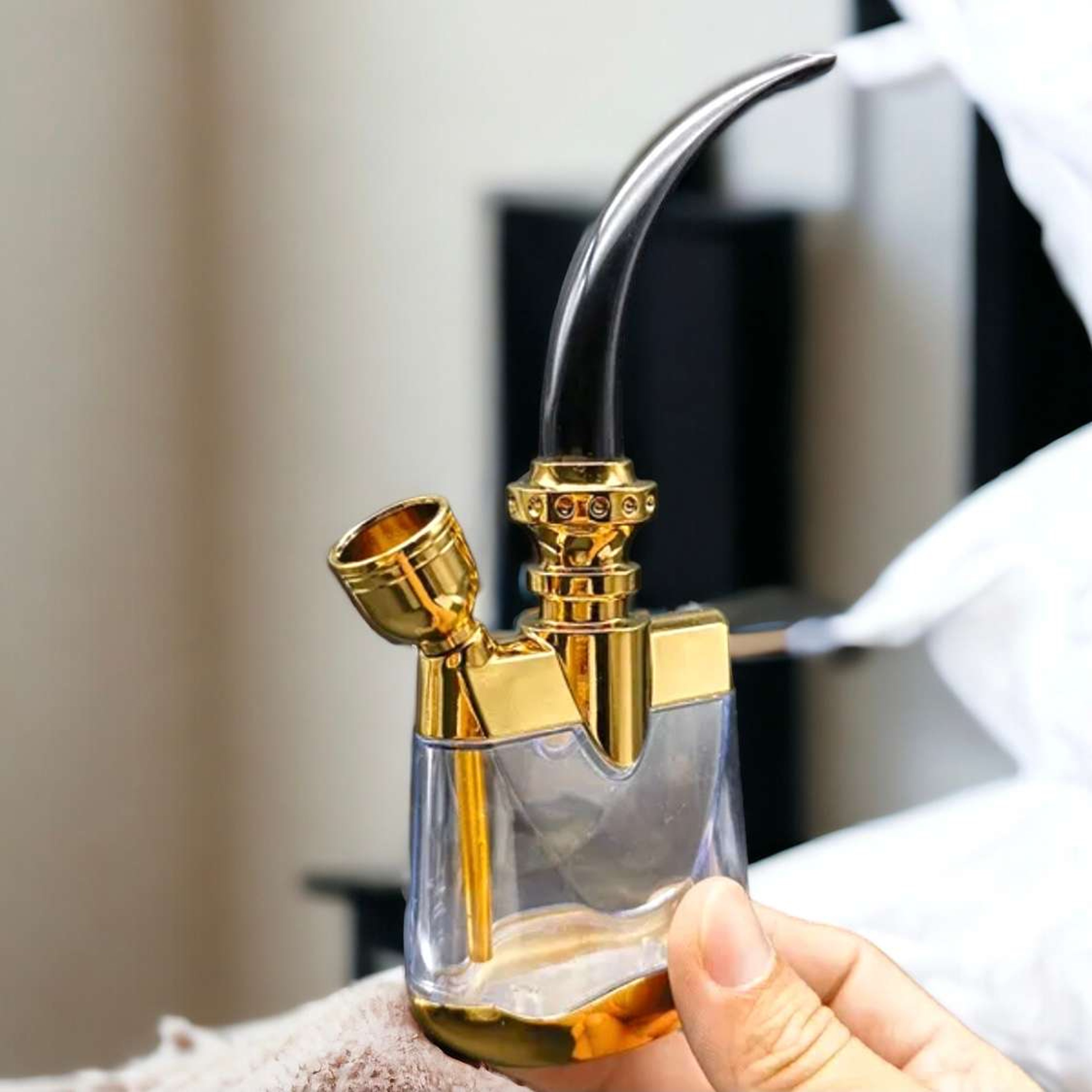 Fancy Unique Golden Bubbler image 0