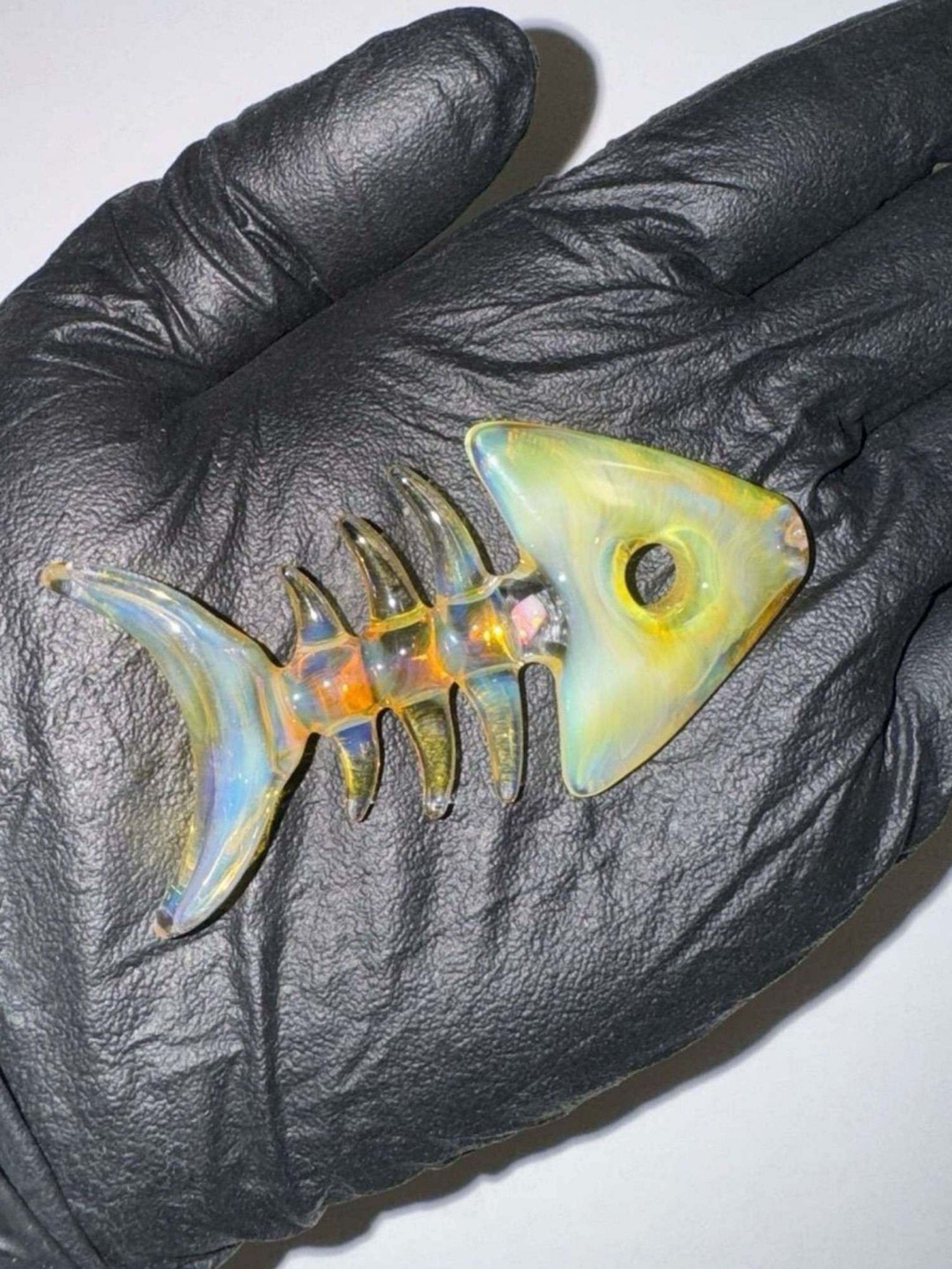 Preview pic of Buck Glass Fish Skeleton Pendant