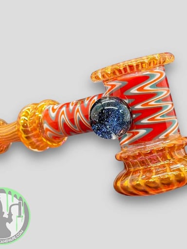 Preview pic of MK100 Glass - Wigwag Dicro Fumed Hammer Bubbler