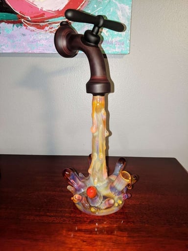 Preview pic of Goose Glass Functional Splash & Rainbow Pineapple Rigs