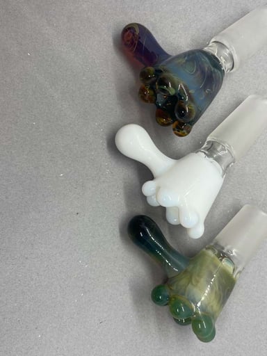 Preview pic of 14mm Tab Style 4 hole Handblown Bowl Piece.