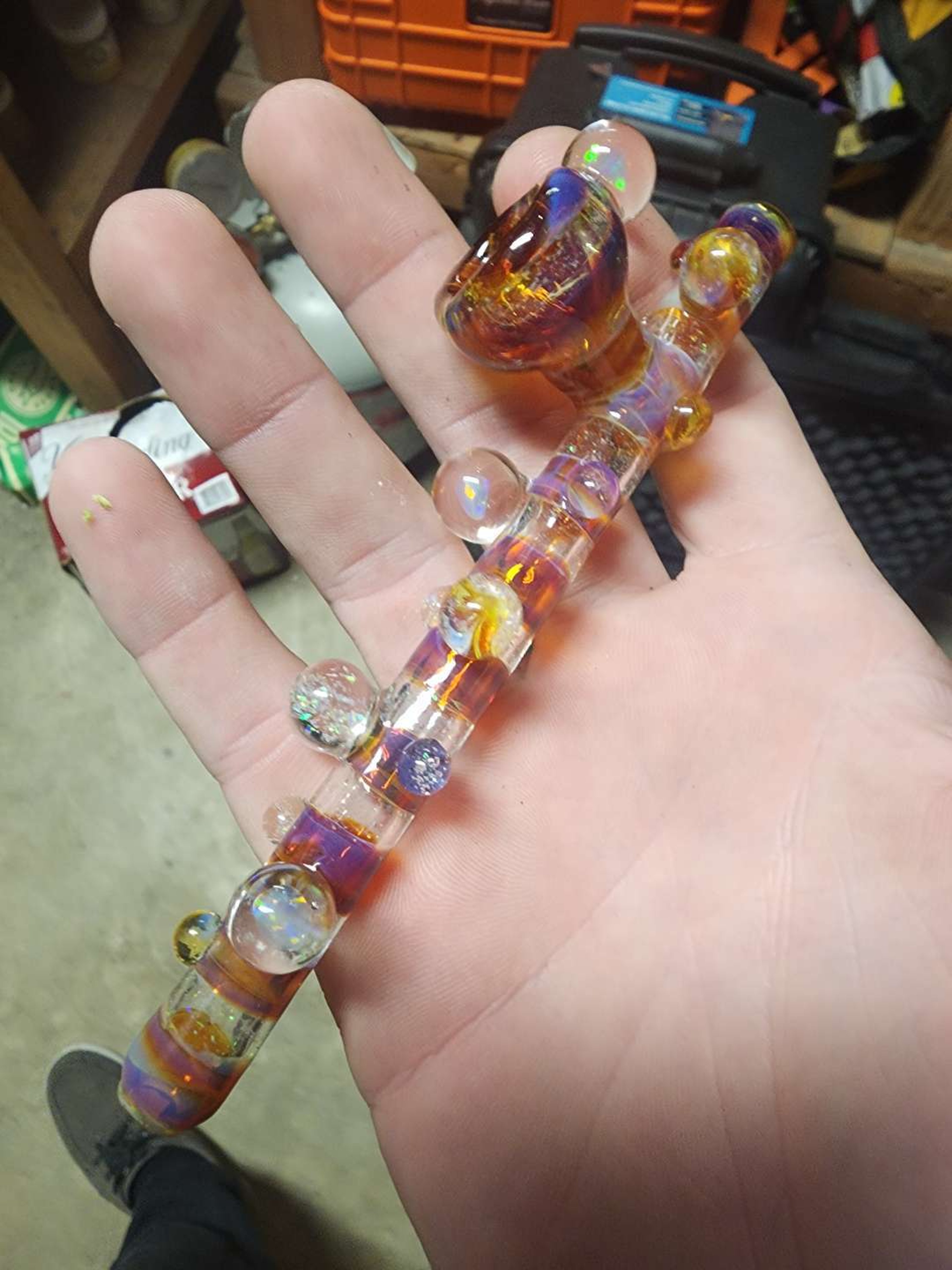 Fistpickle Glass Crushed Opal Steamroller image 0