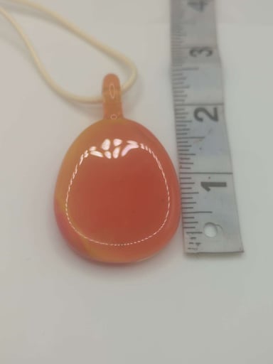 Preview pic of Orange and red disc pendant