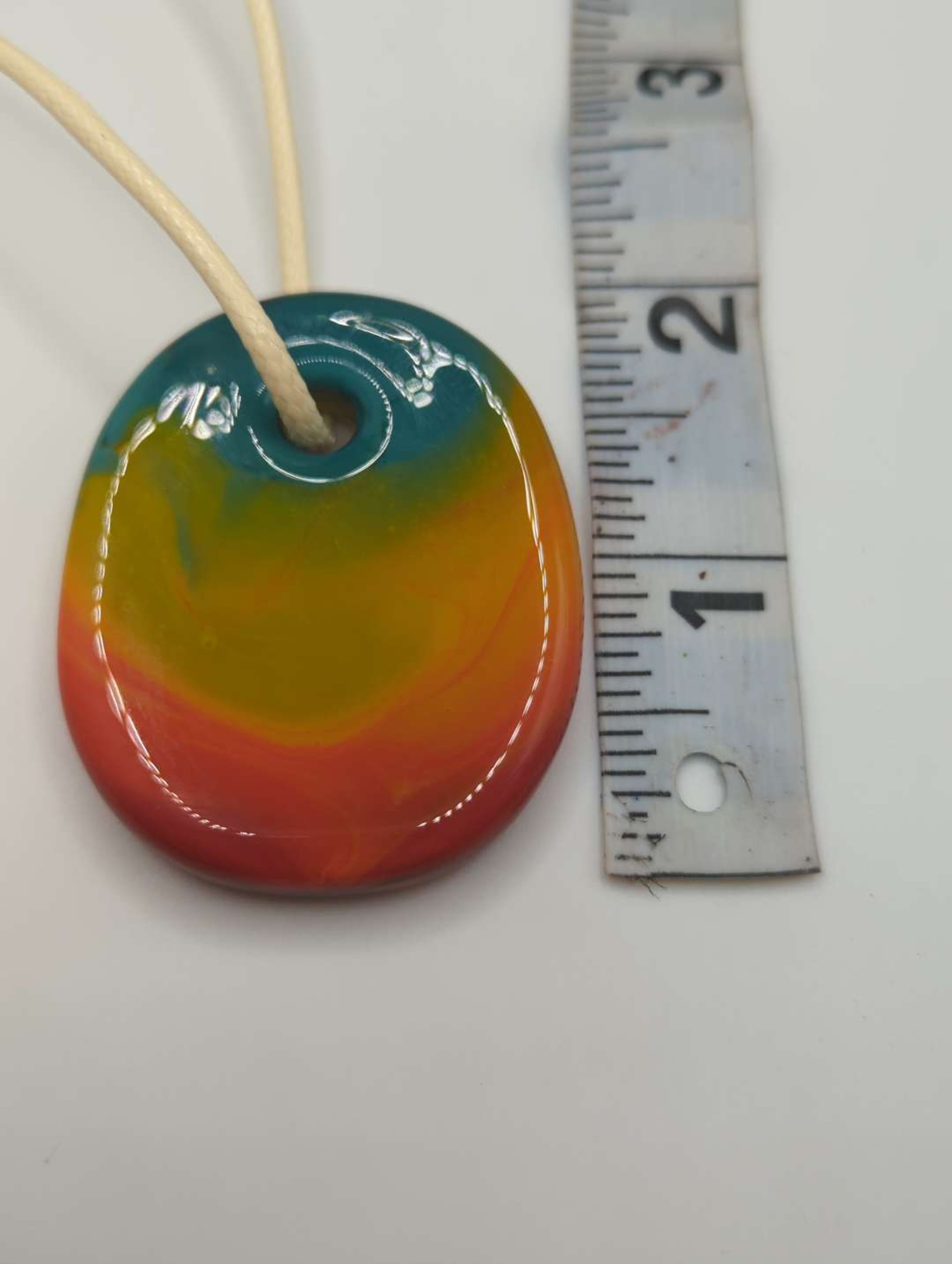 Multicolor disc pendant image 0