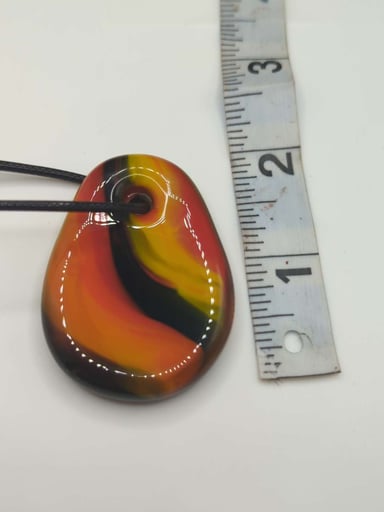 Preview pic of Multicolor oblong disc pendant 
