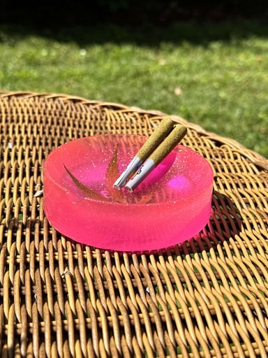 Preview pic of Hot Pink Leaf Tray by Kissmyassh.tray 🎄HOLIDAY SALE🎄