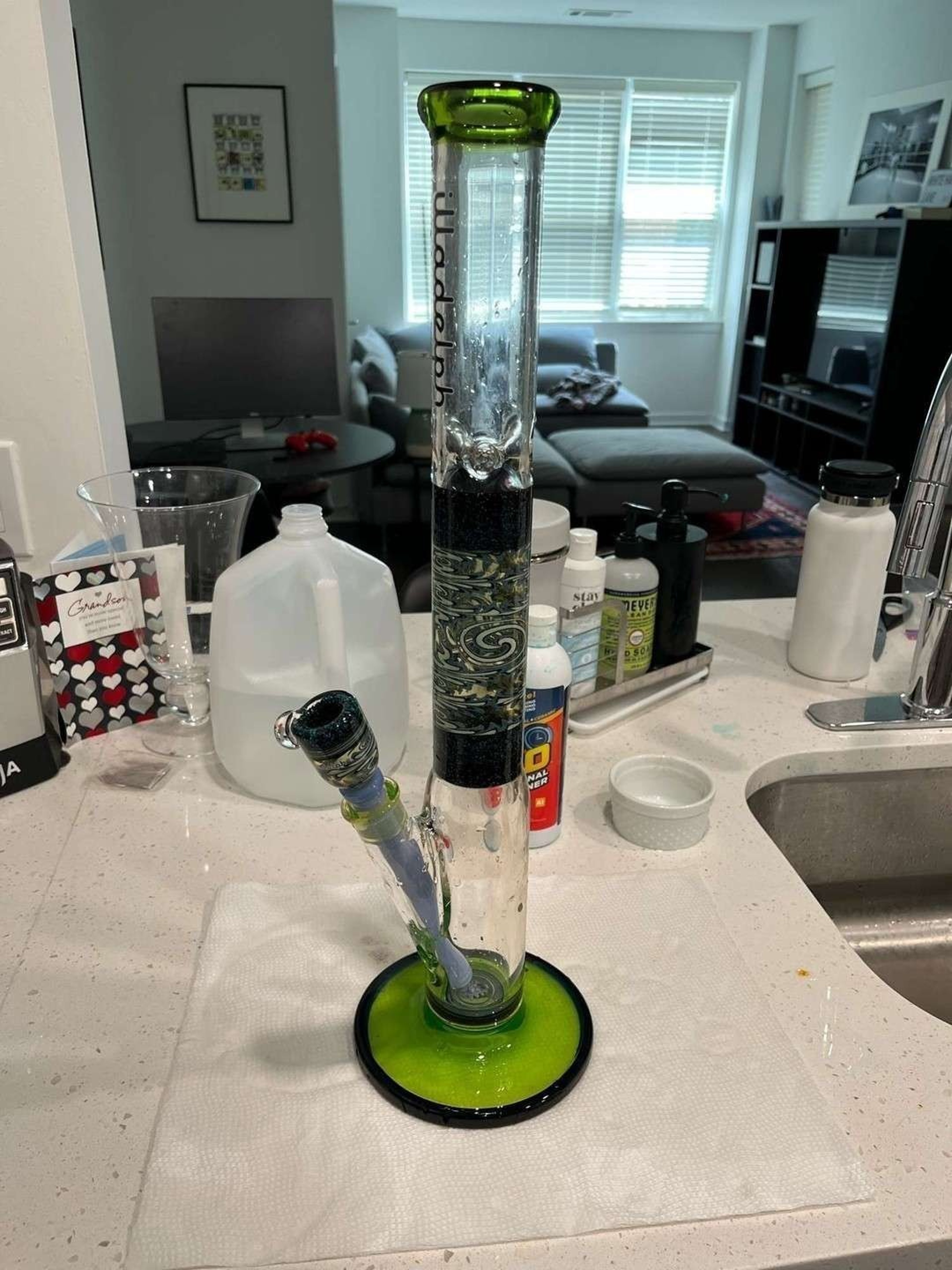 GLOW IN THE DARK RICK AND MORTY ILLADELPH STRAIGHT WORKED image 0