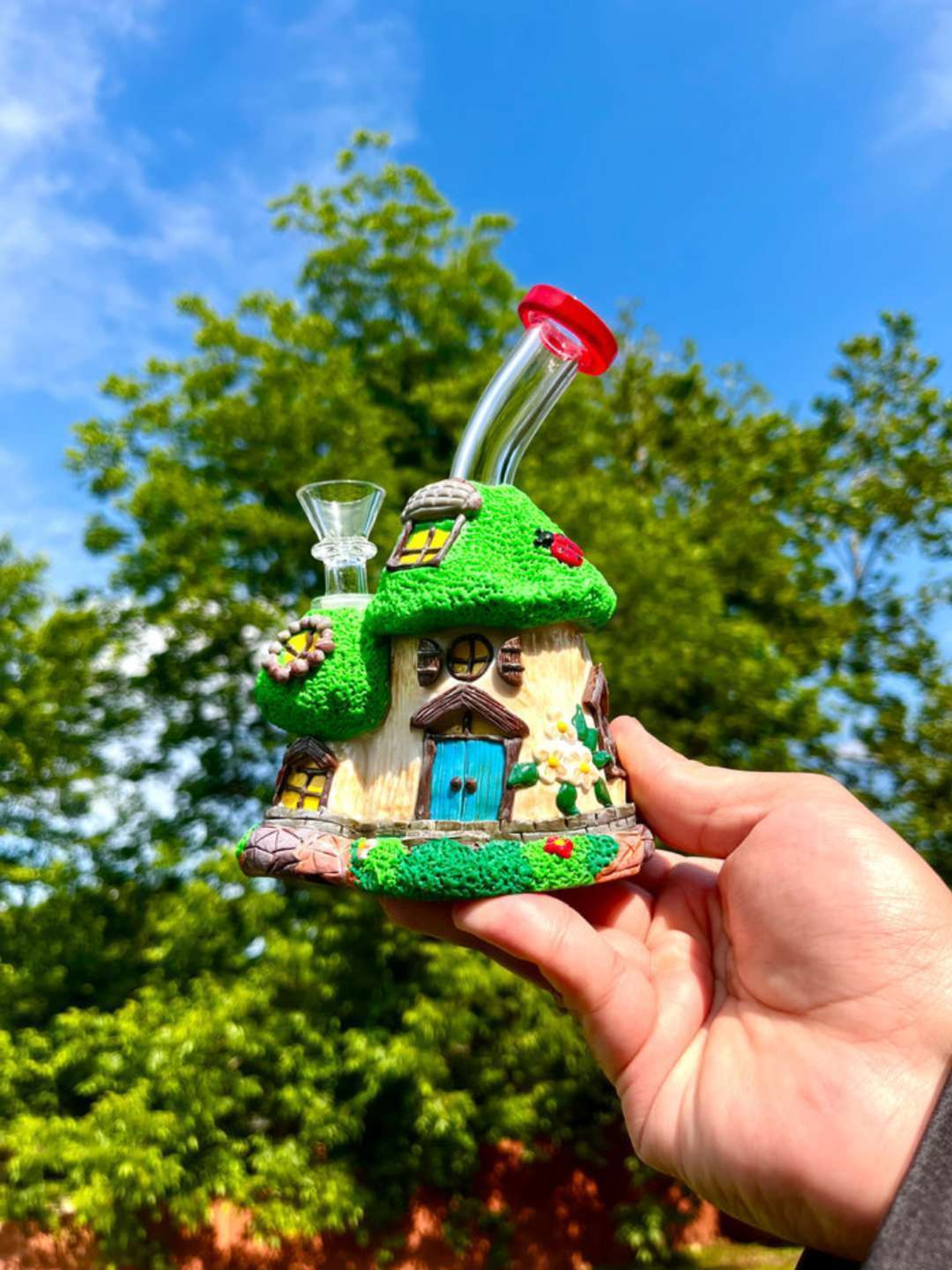 7" Mario House Glass Ceramic Rig image 0