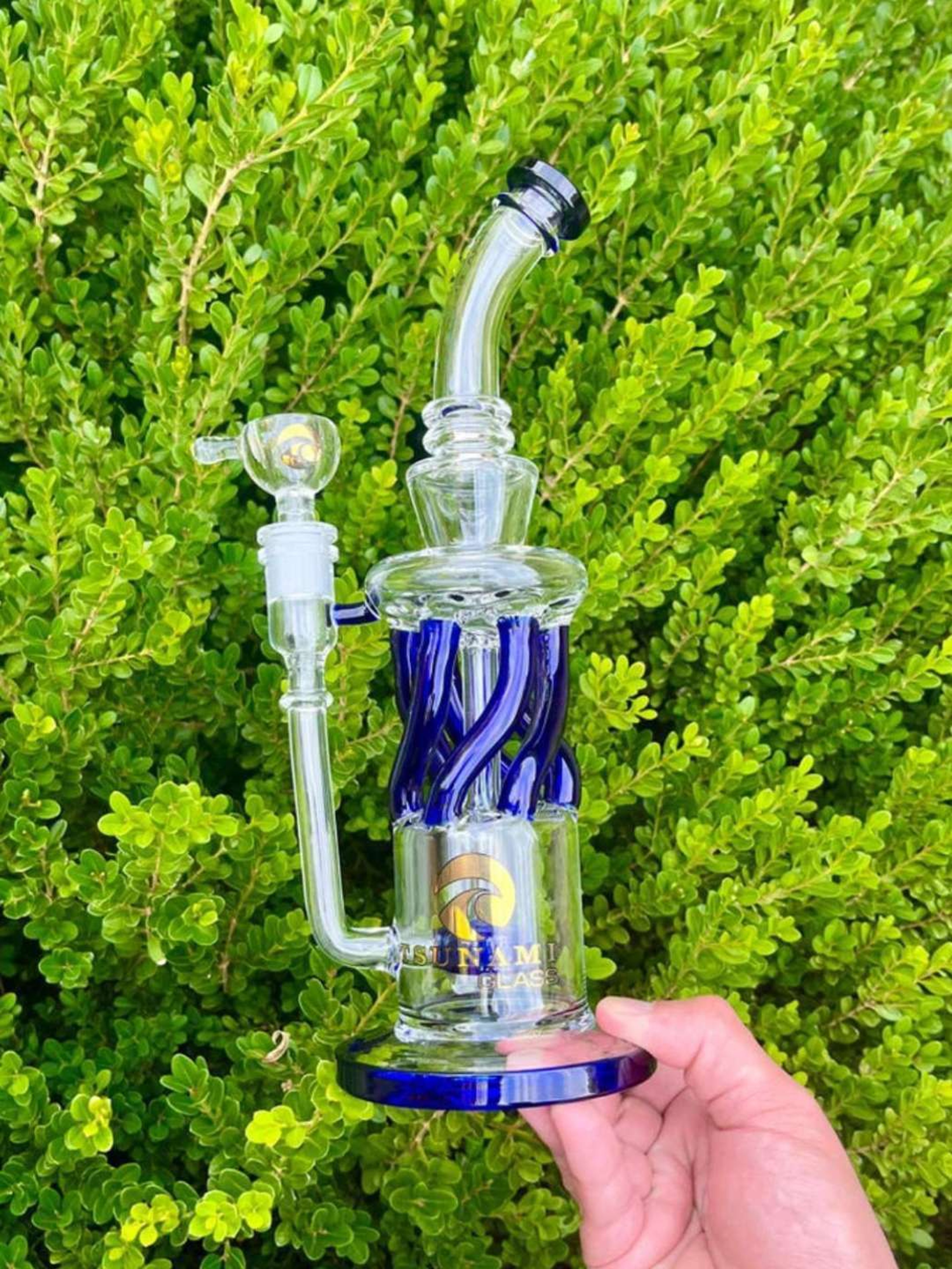 Twisted Tusnami Glass Recycler Rig image 0
