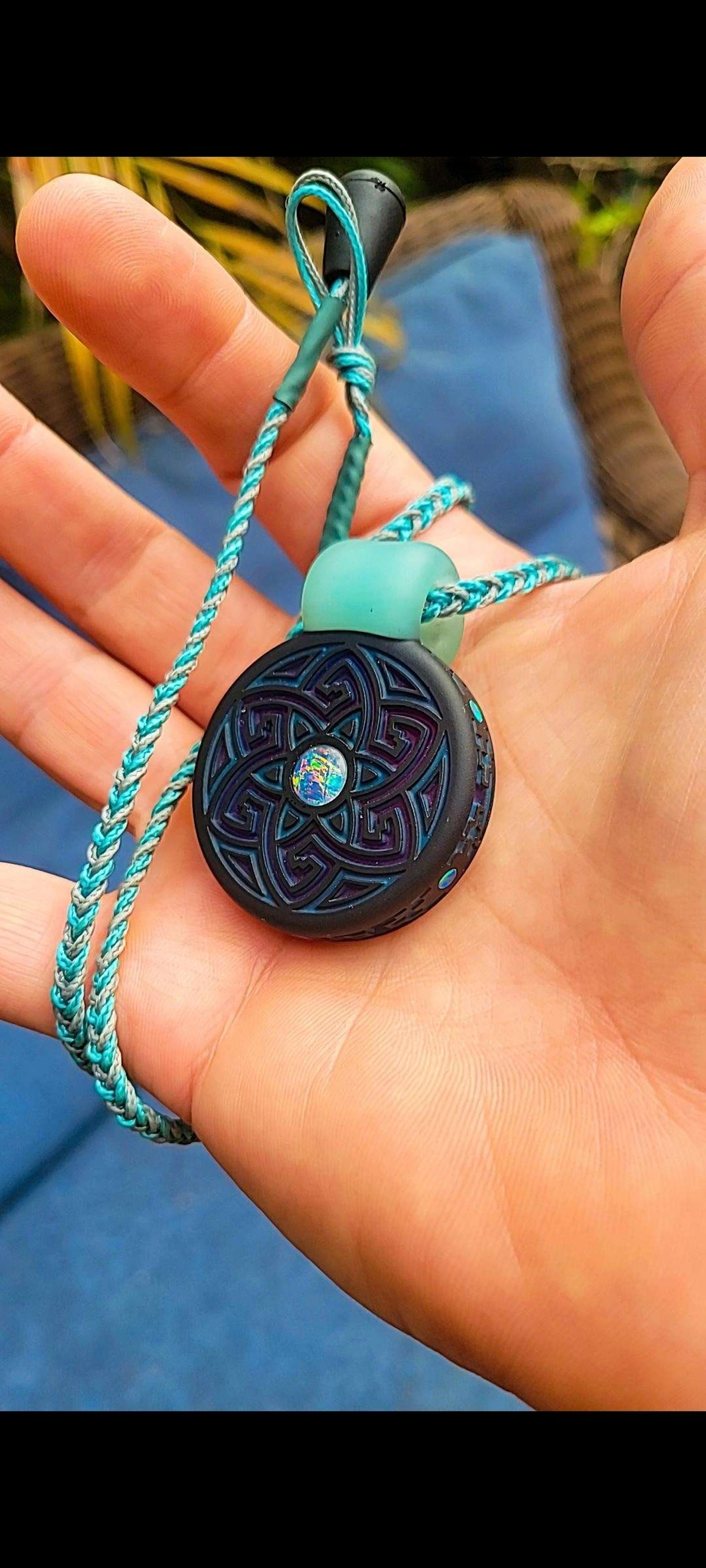 Glass maze pendant image 0