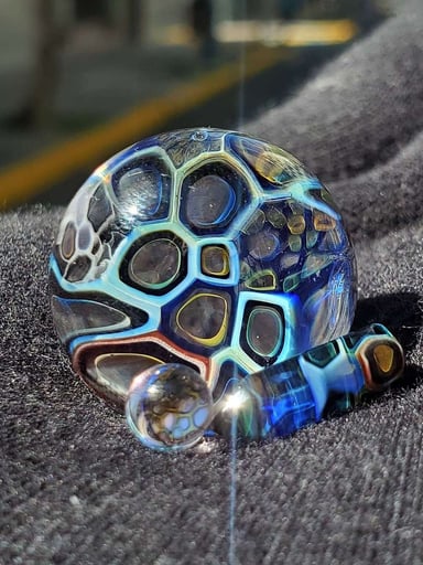 Preview pic of Hede glass fume honey comb surpler set.