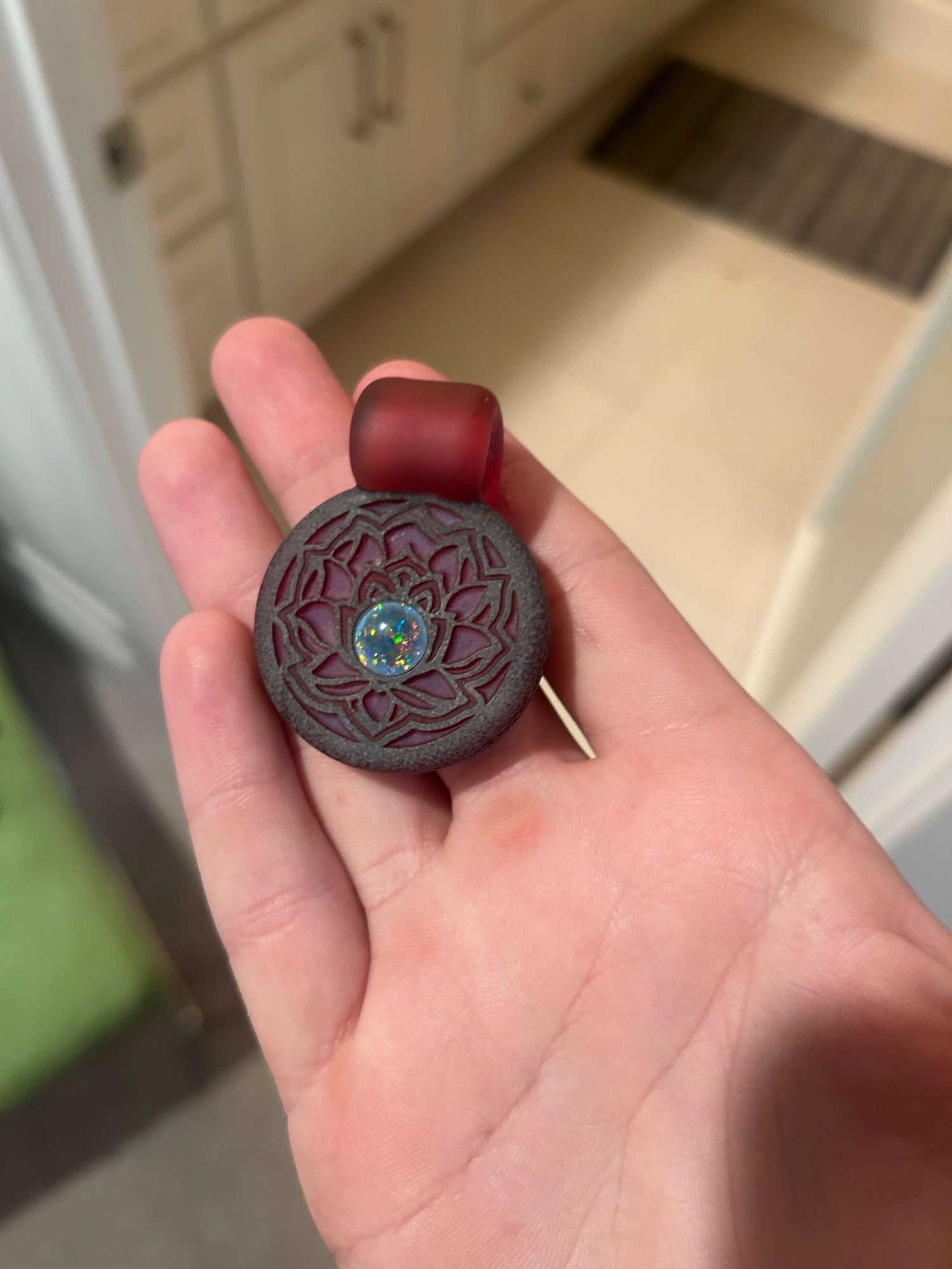 Glass maze pendant image 0