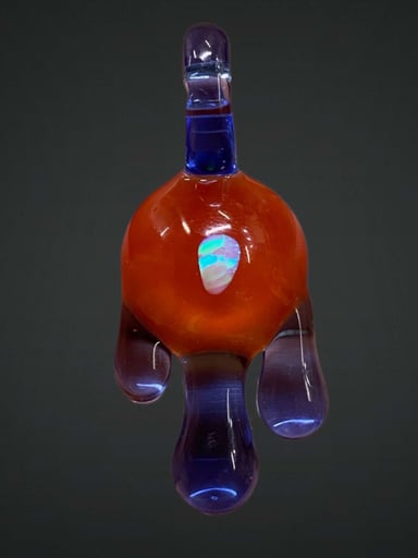 Preview pic of Orange and Blue Opal Drip Pendant