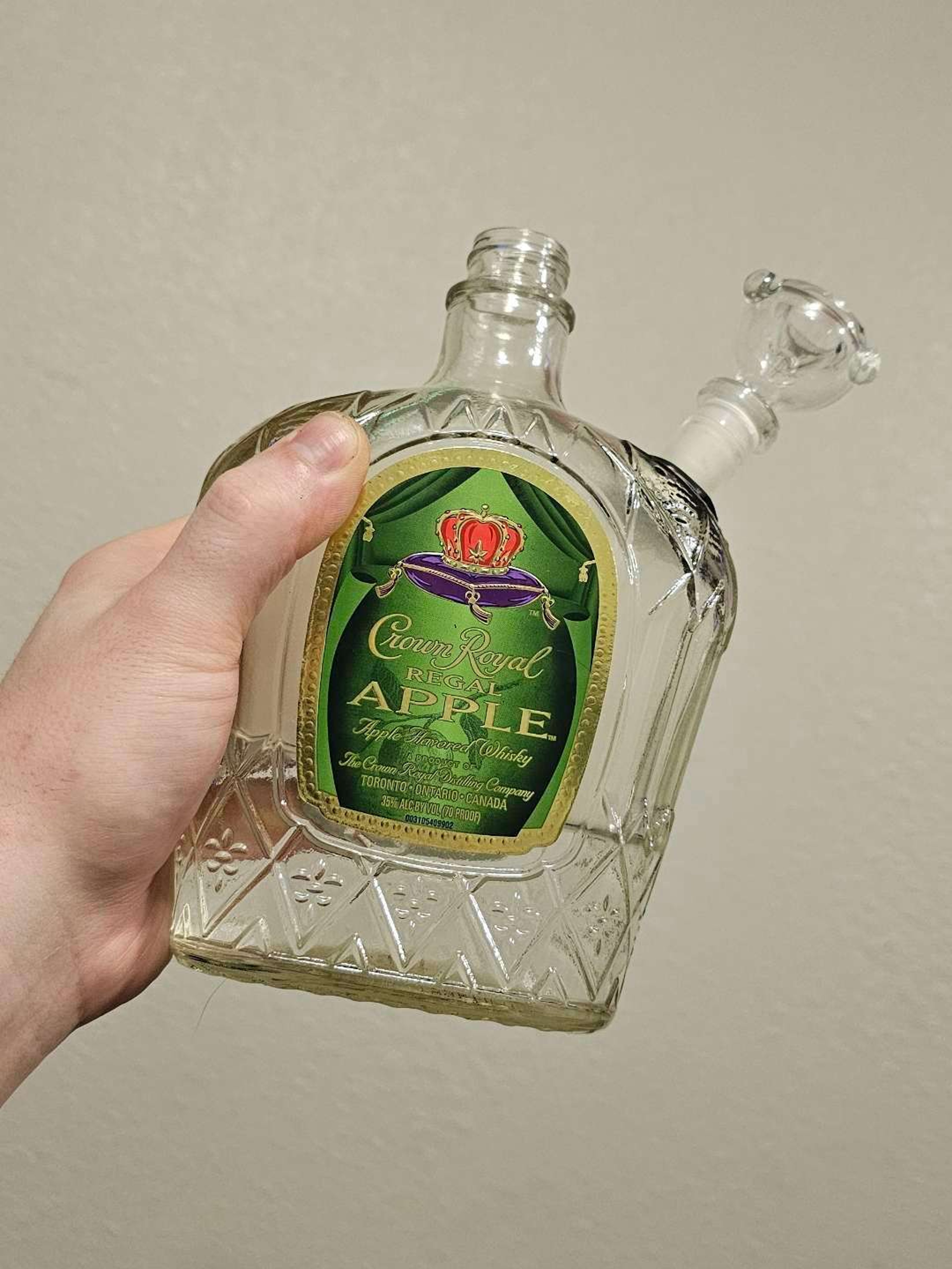 Preview pic of Handmade Crown Royal bong