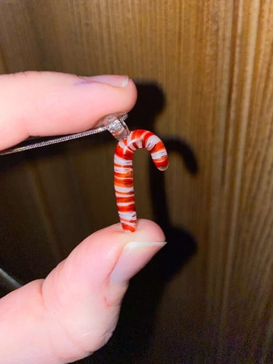 Preview pic of Candy Cane Pendant w/ Sterling Silver Chain