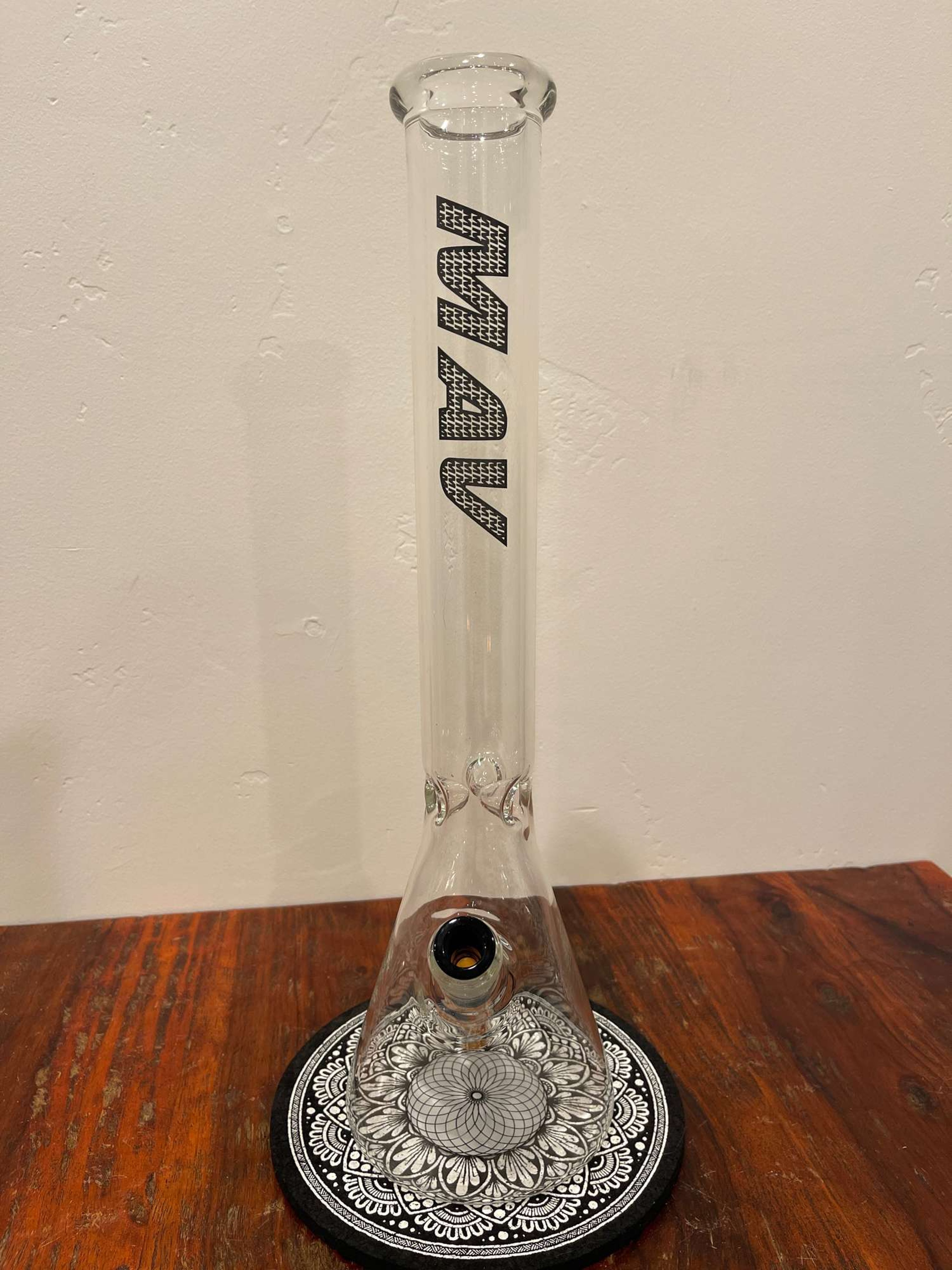 MAV Glass 18” Classic Beaker with Mandala image 0