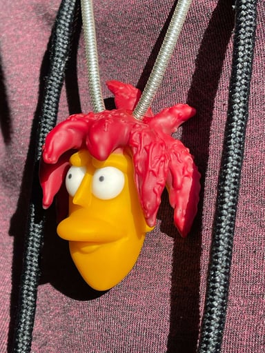 Preview pic of Sideshow Bob pendant by Travis Pavlacky (glass pav)