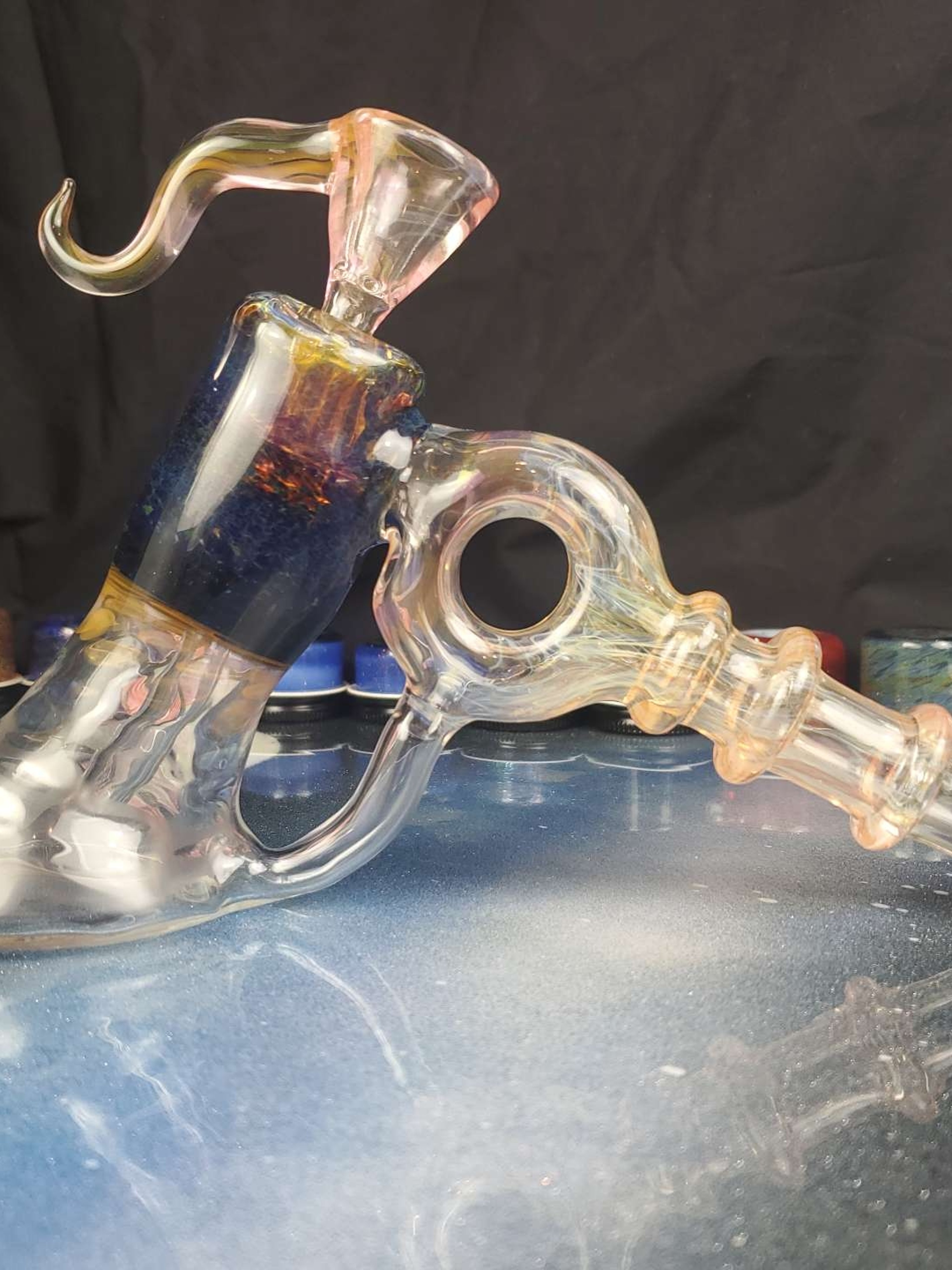 Preview pic of 14mm fume hammer bubbler and slide