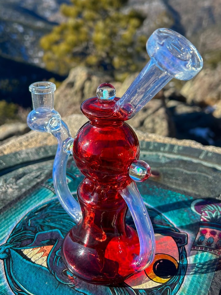 Red Elvis and Ghost Globe Recycler