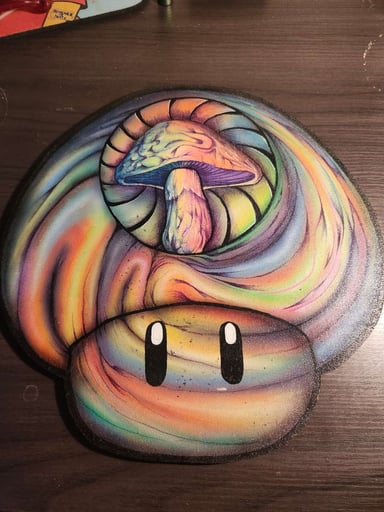 Preview pic of Visual Fiber Custom signed 1 of 1 toad mat