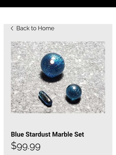 Preview pic of Blue Stardust Marble Set