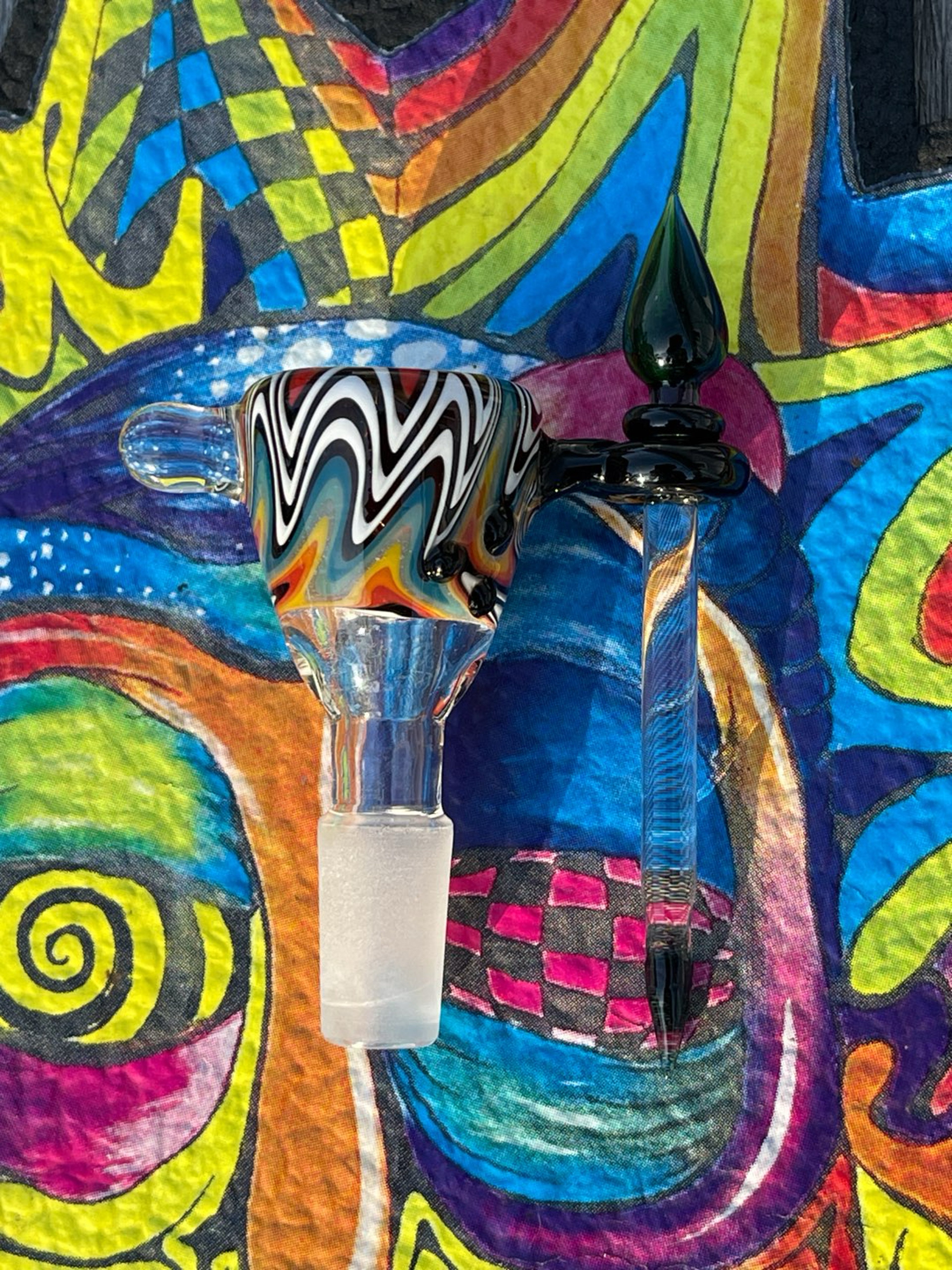 Preview pic of Wig Wag Glass Slide Bowl With Poker Tool 14mm