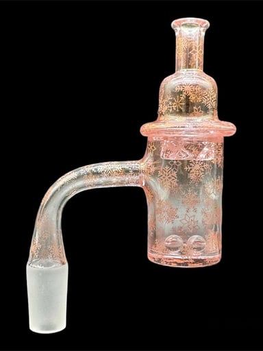 Preview pic of 14mm Male Terp Slurper Banger Kit 90 degree Snow Design