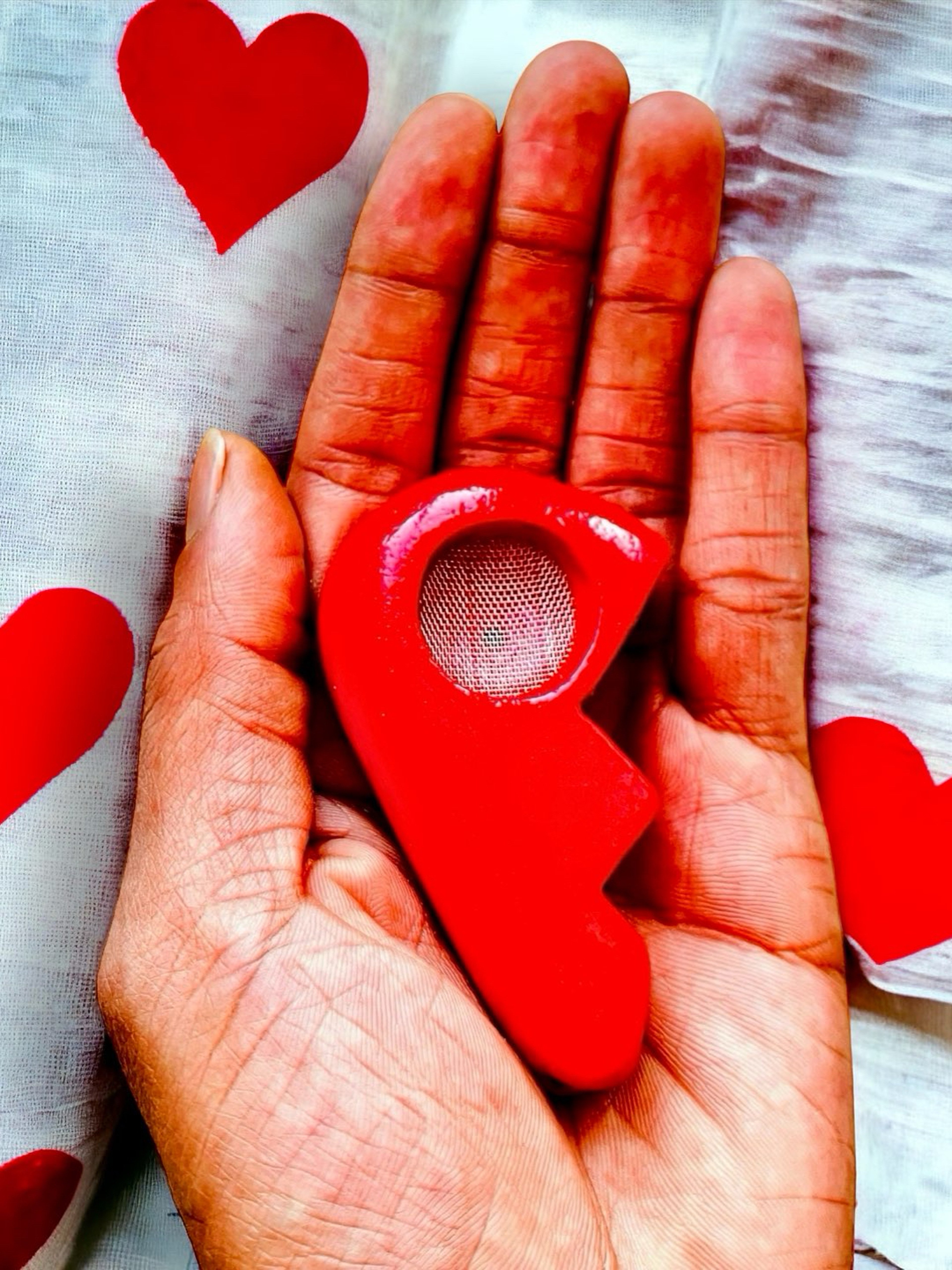 The ‘Broken Heart’ Ceramic Hand Pipe image 0
