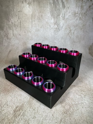 Preview pic of 15 Slot Display (Pick your size and colors)