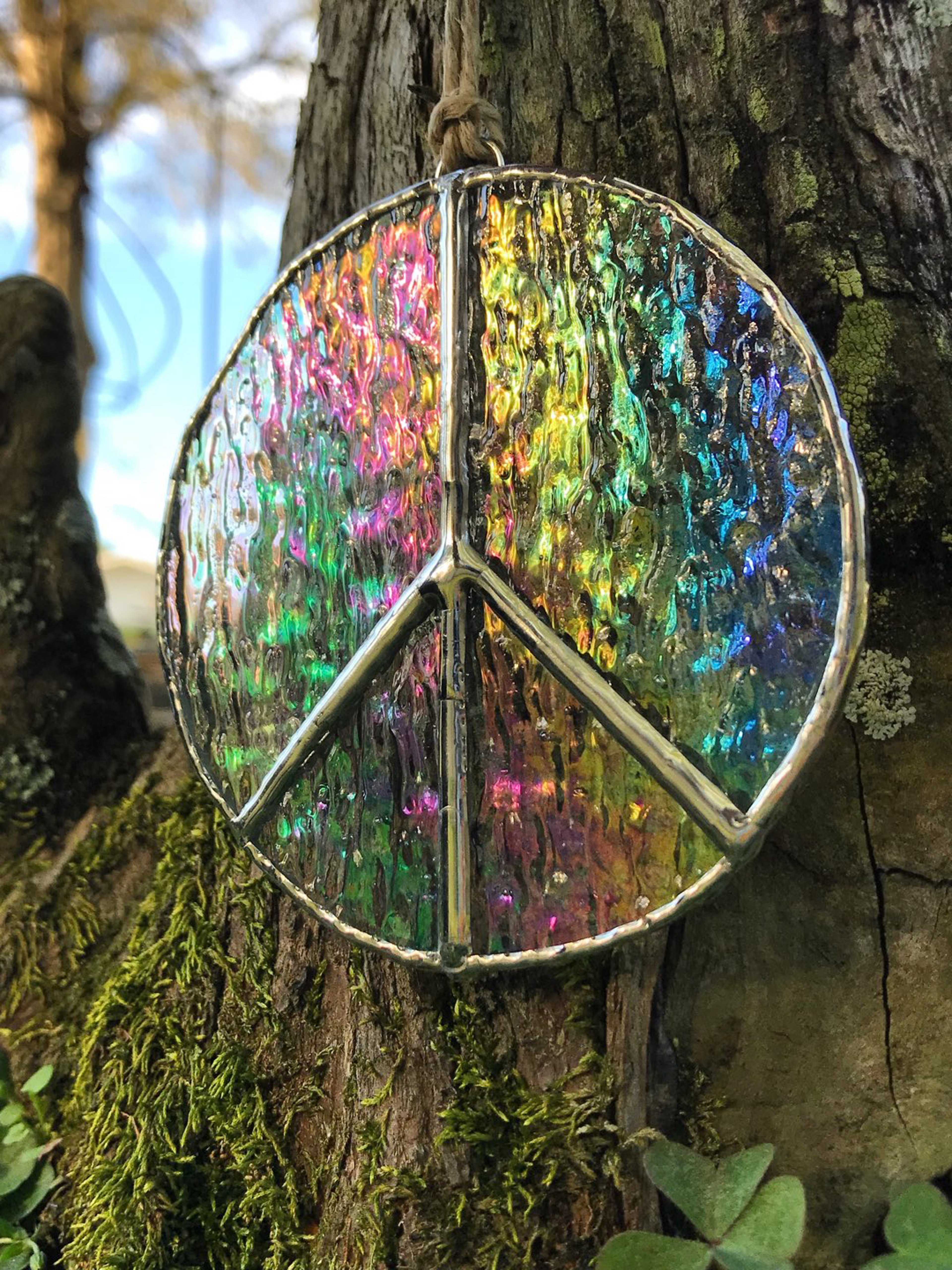 Stained Glass Peace Sign image 0