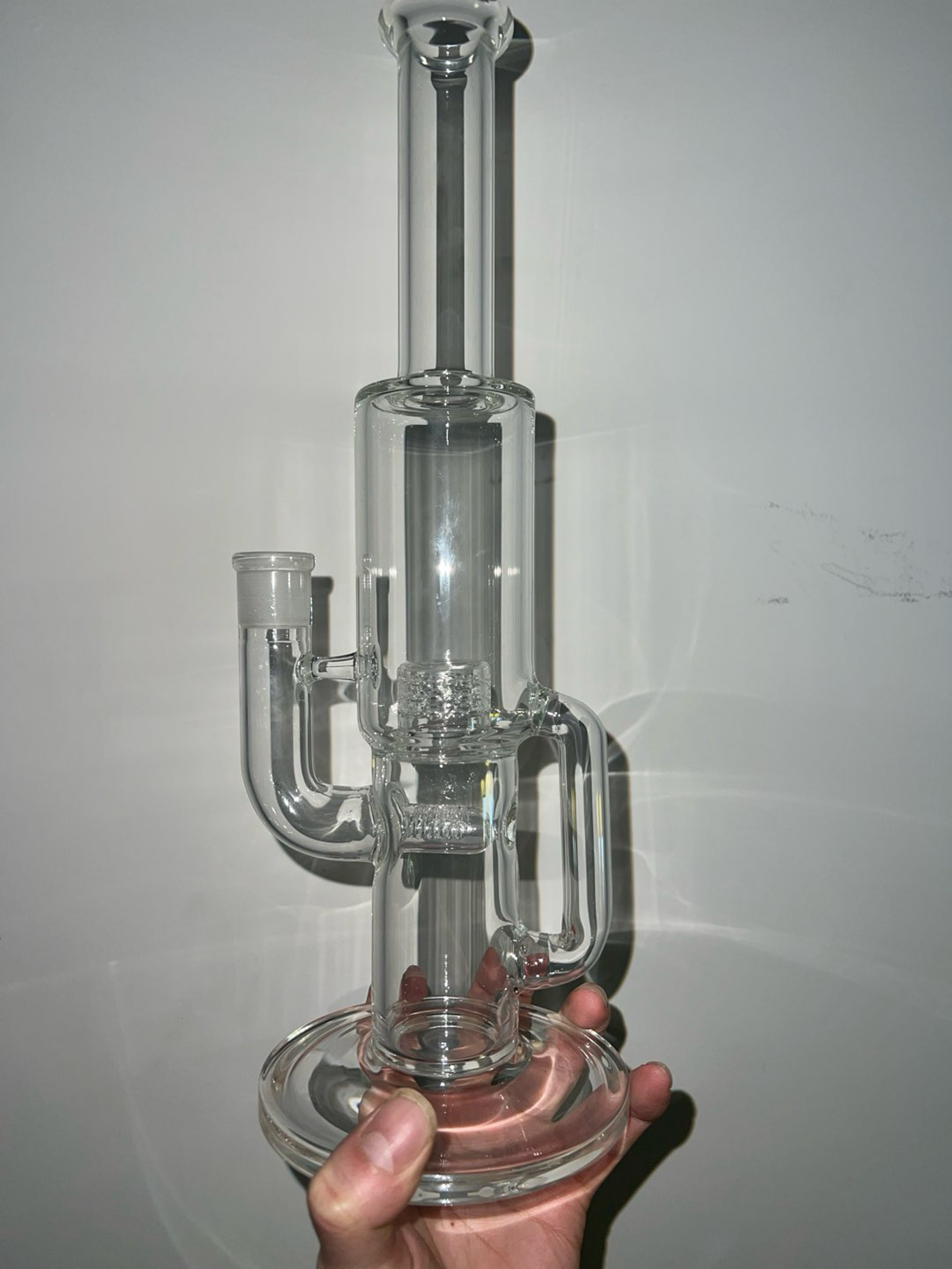 Greek Glass 360 Grid Cap Drop Recycler 18mm image 0