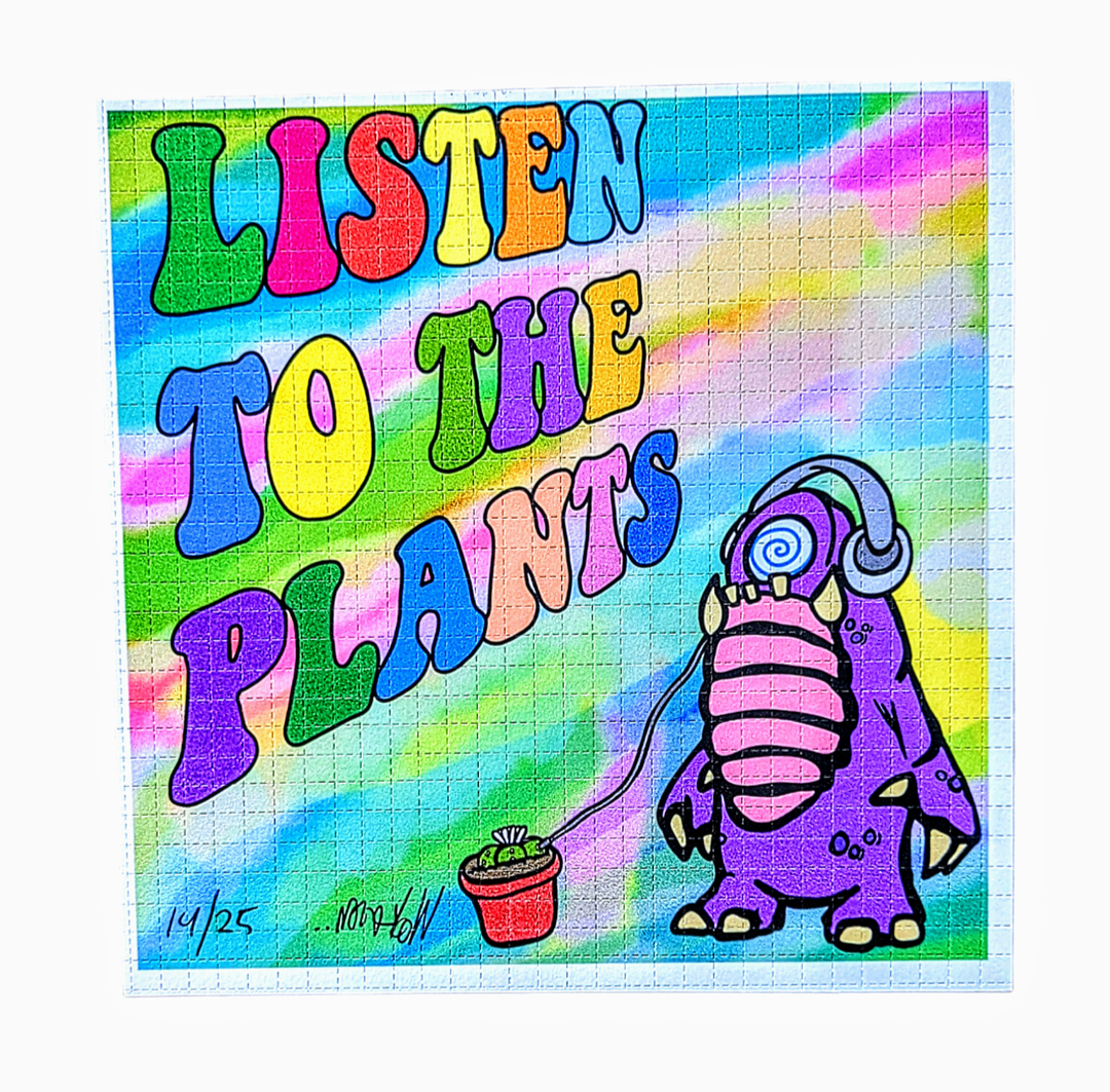 Preview pic of Wookerson Listen To The Plants Blotter Print