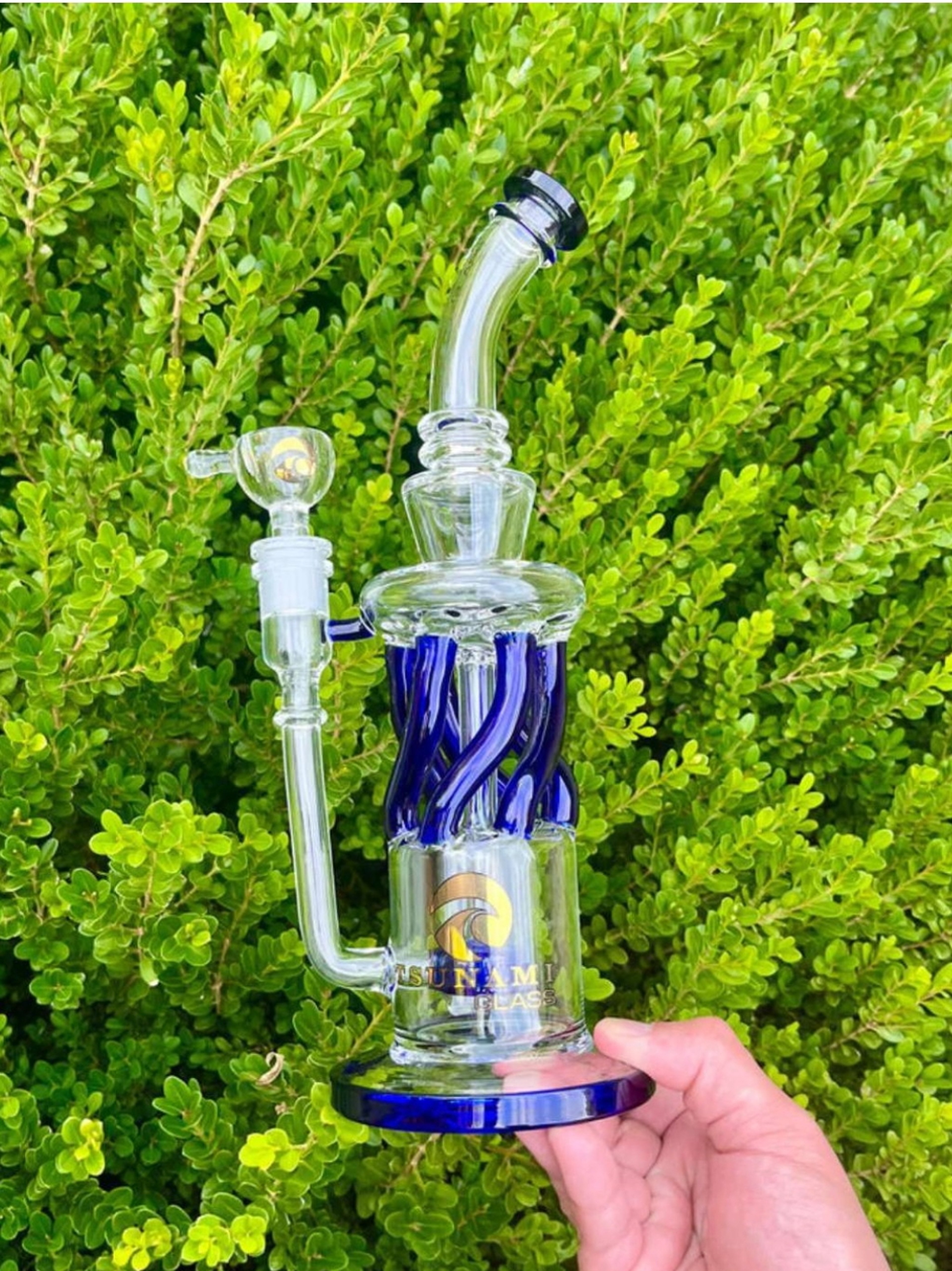 Twisted Tusnami Glass Recycler Rig image 0