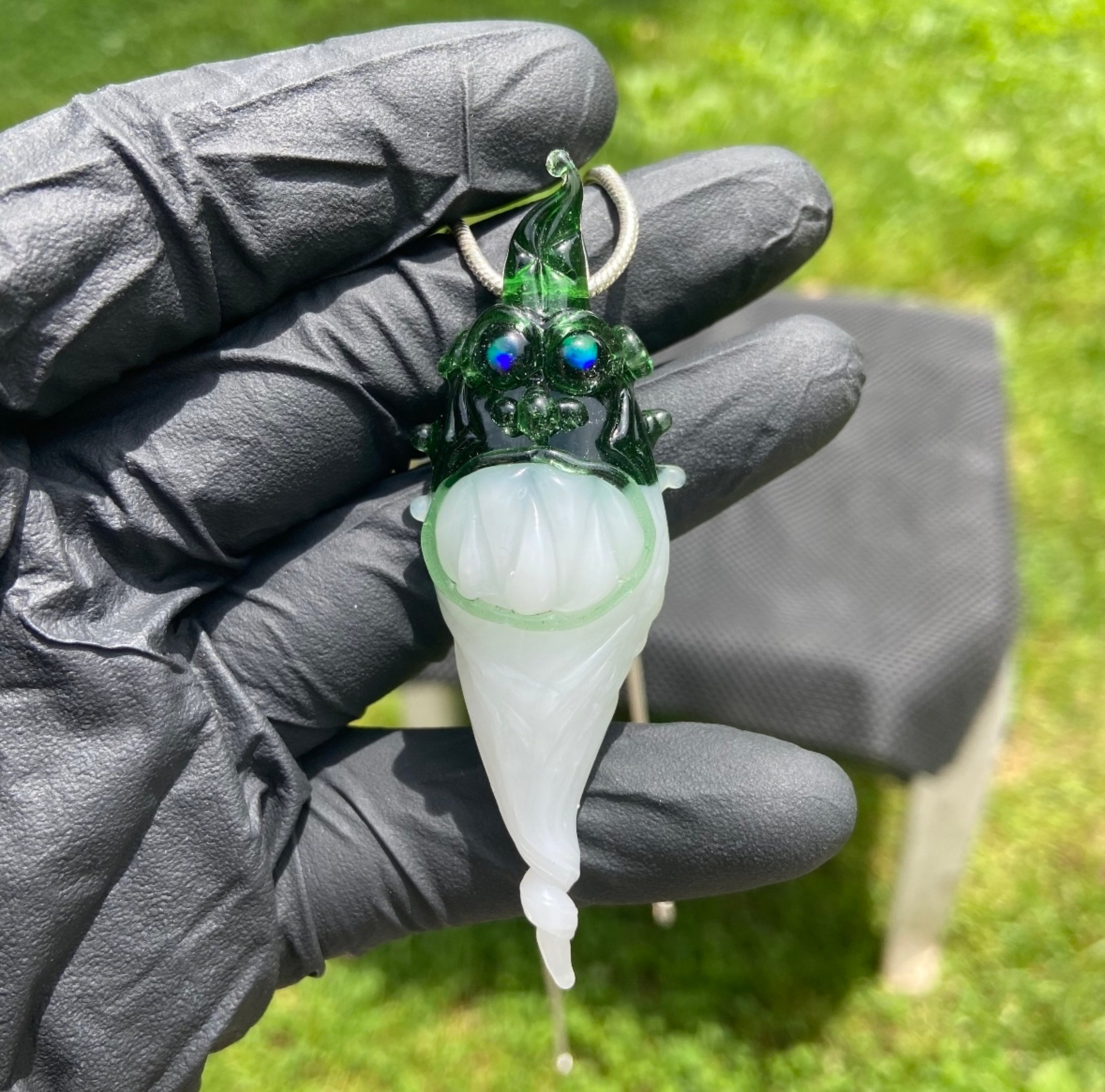 Opal Eyed Mindful Machine Elf Pendant image 0