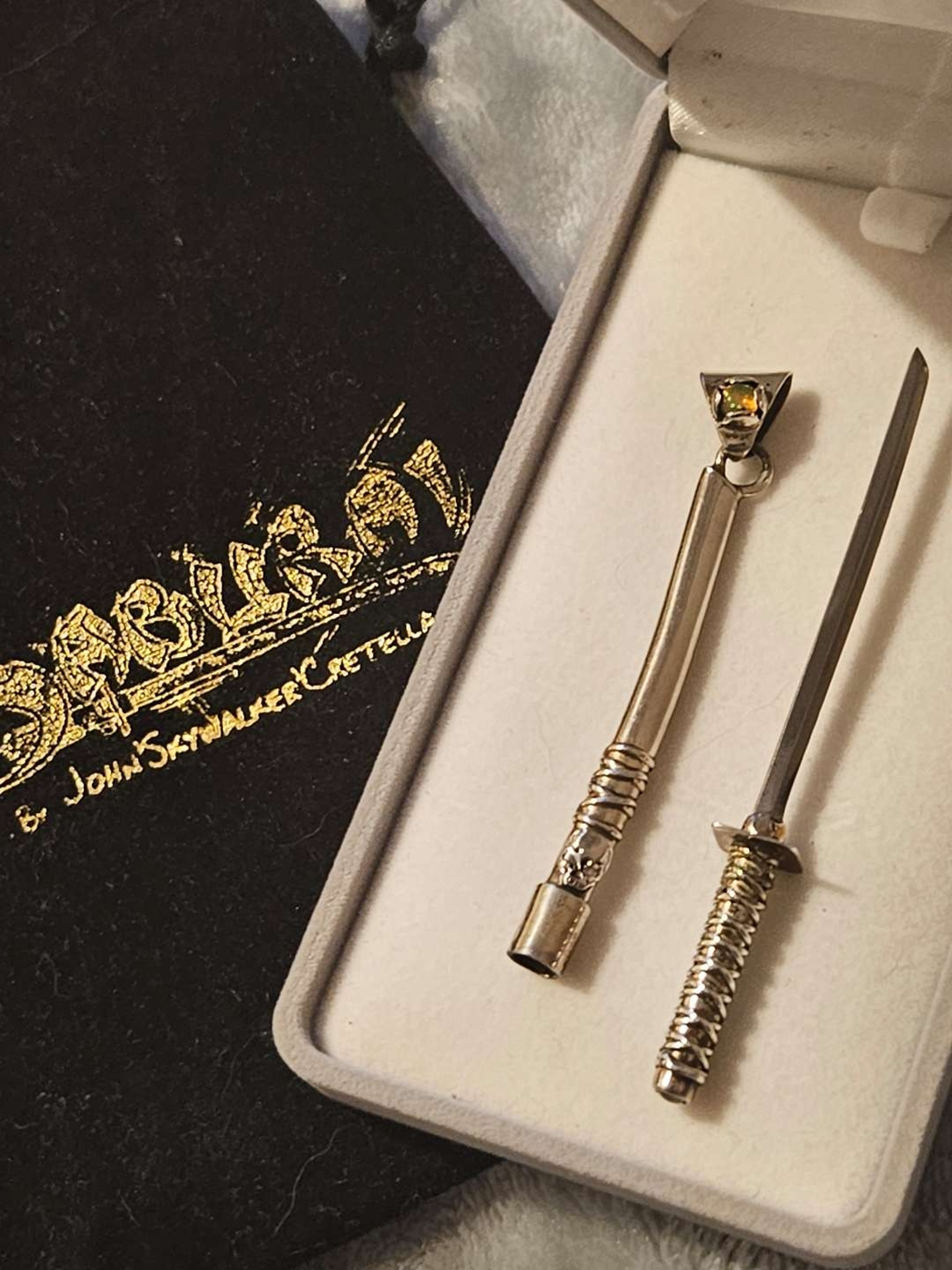 Preview pic of John Skywalker Cretella Heady Handmade floating opals DabSword