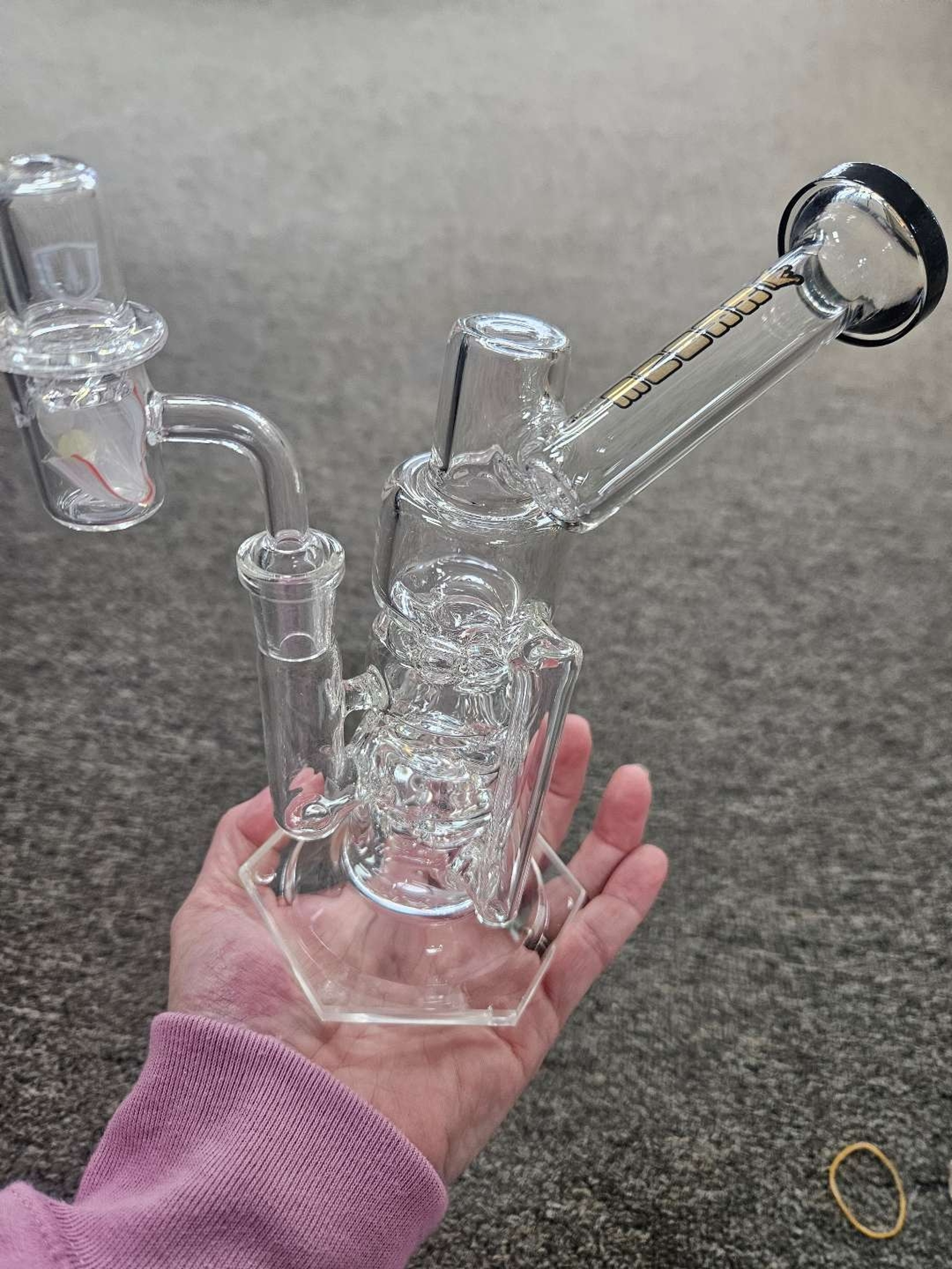 Water pipe with banger and dry bowl image 0