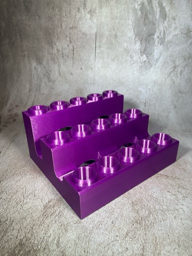 Preview pic of Purple Silk 15 slot display (Pick your color and size)