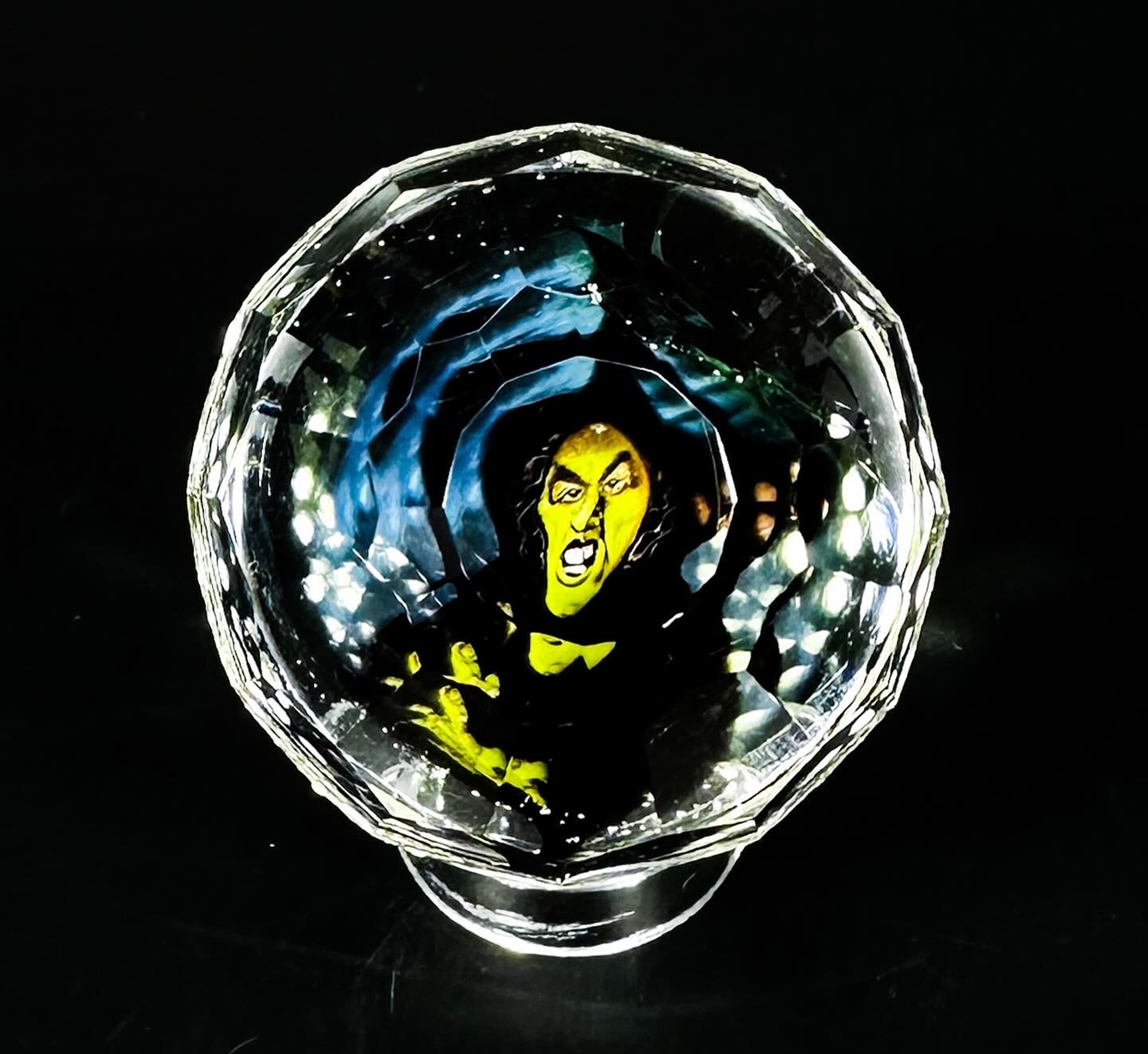 Preview pic of “The Wicked Witch” Faceted UV Marble