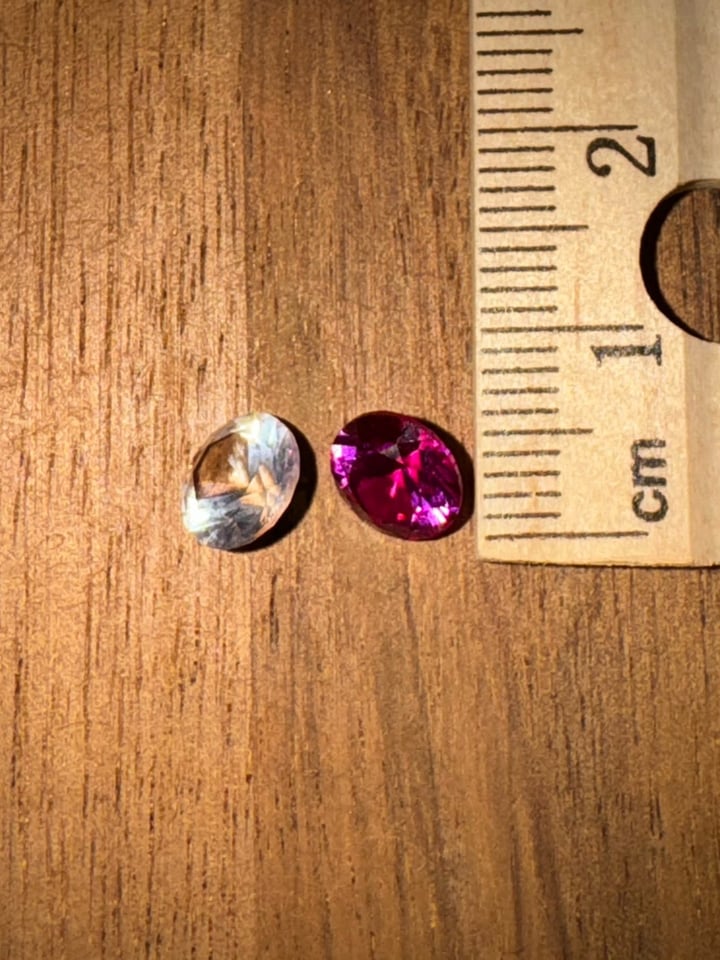 Ruby Pearl Co Red & Clear Diamond Pair Image 4