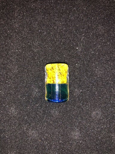 Preview pic of Unknownbunsen bead half yellow half blue