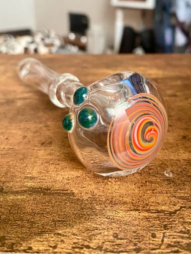 Preview pic of 2 Clear Spoon Pipes w/ spiral cap