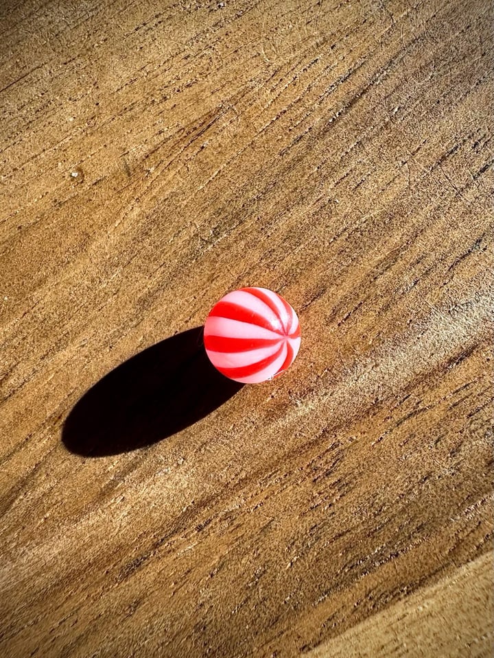 Homealoneglass Peppermint Twist Pearl 5mm