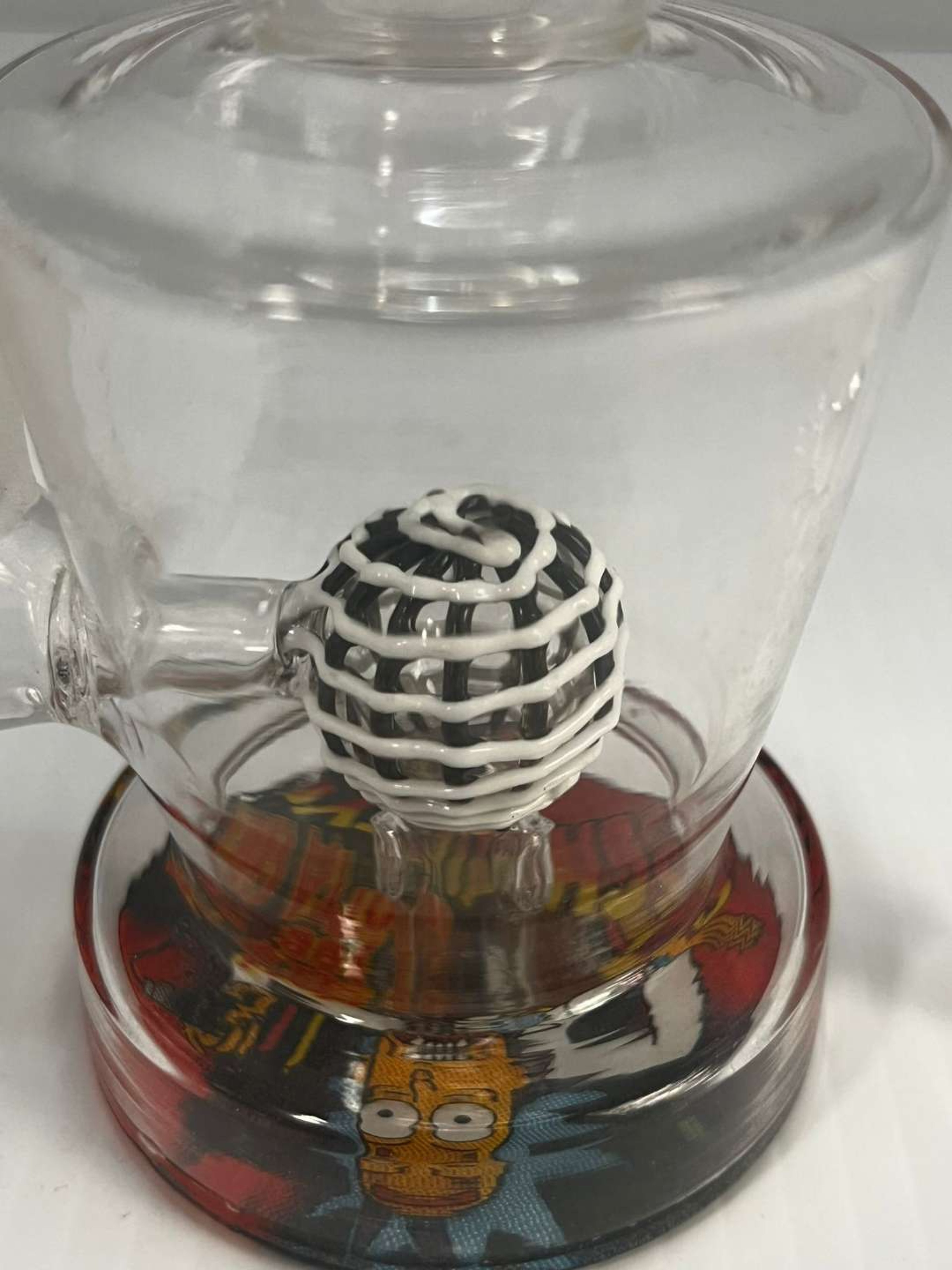 Beautiful White Transparent Glass Recycler Rig image 0