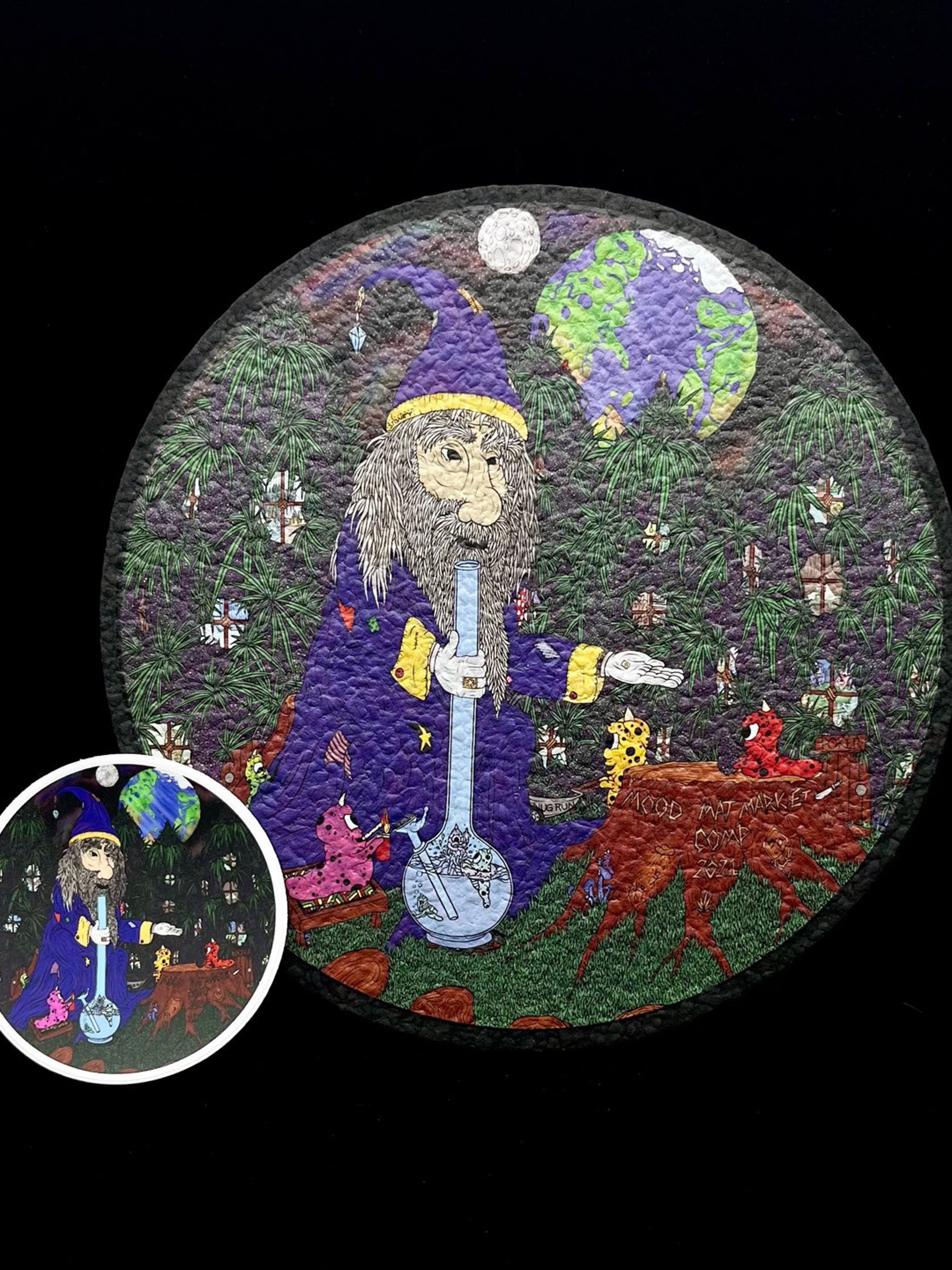 The World Is Yours 8” Round Mat by The World Is Yours Art x 710 Emporium x Moodmats image 0