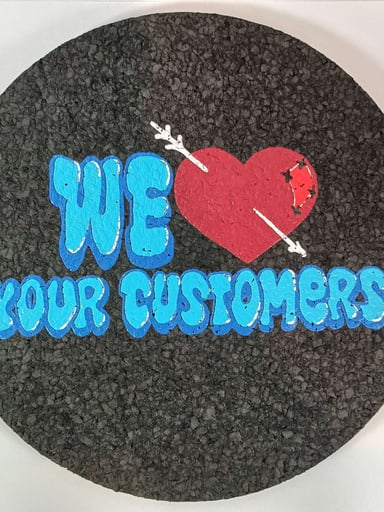 Preview pic of We '<3' Your Customers Moodmat (Love/Heart)