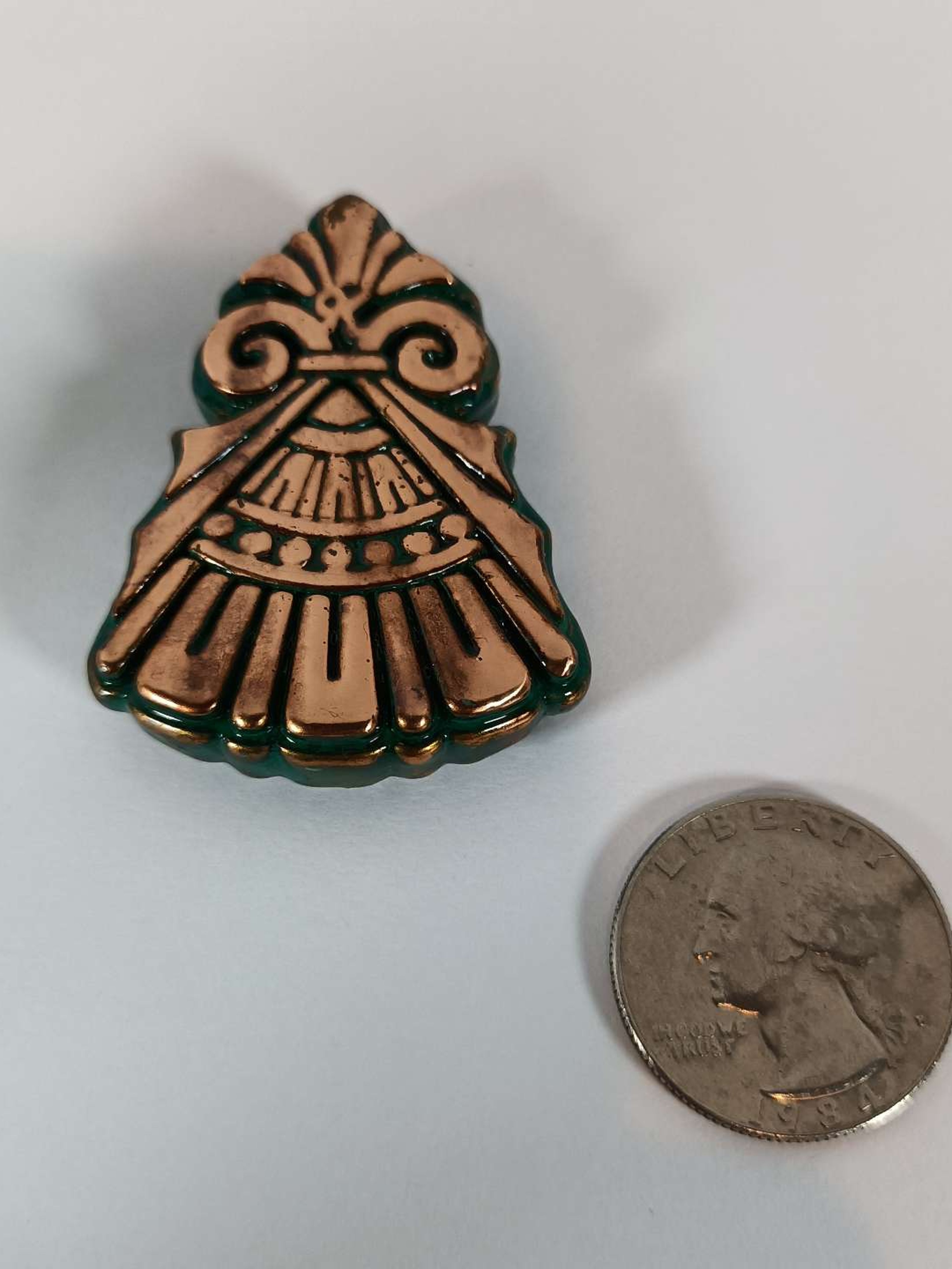 Khuns Glass Aztec Metal Pendant image 0